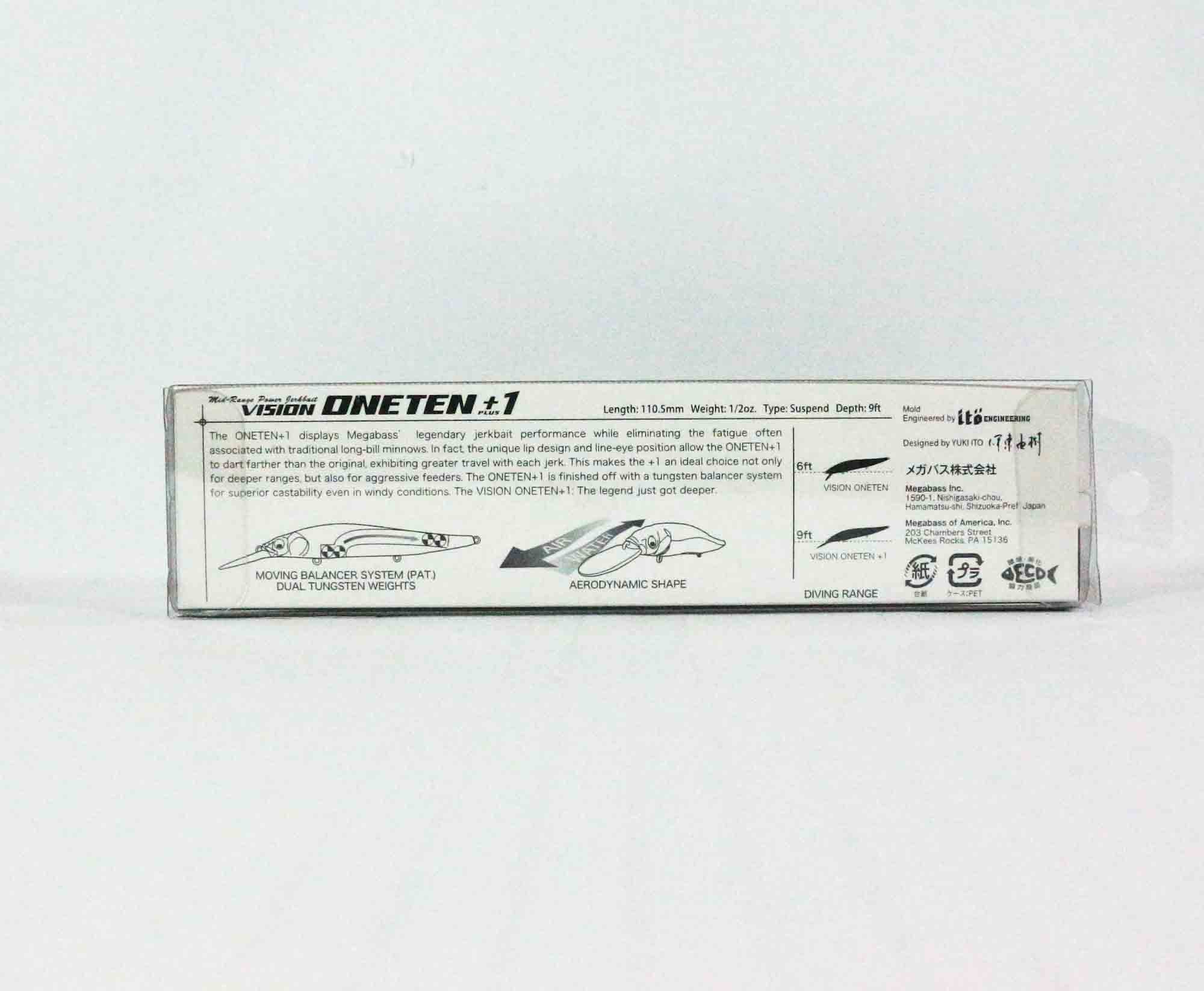 Megabass Vision 110 Oneten 1 Feet Suspend Lure Mat Tiger (0478)