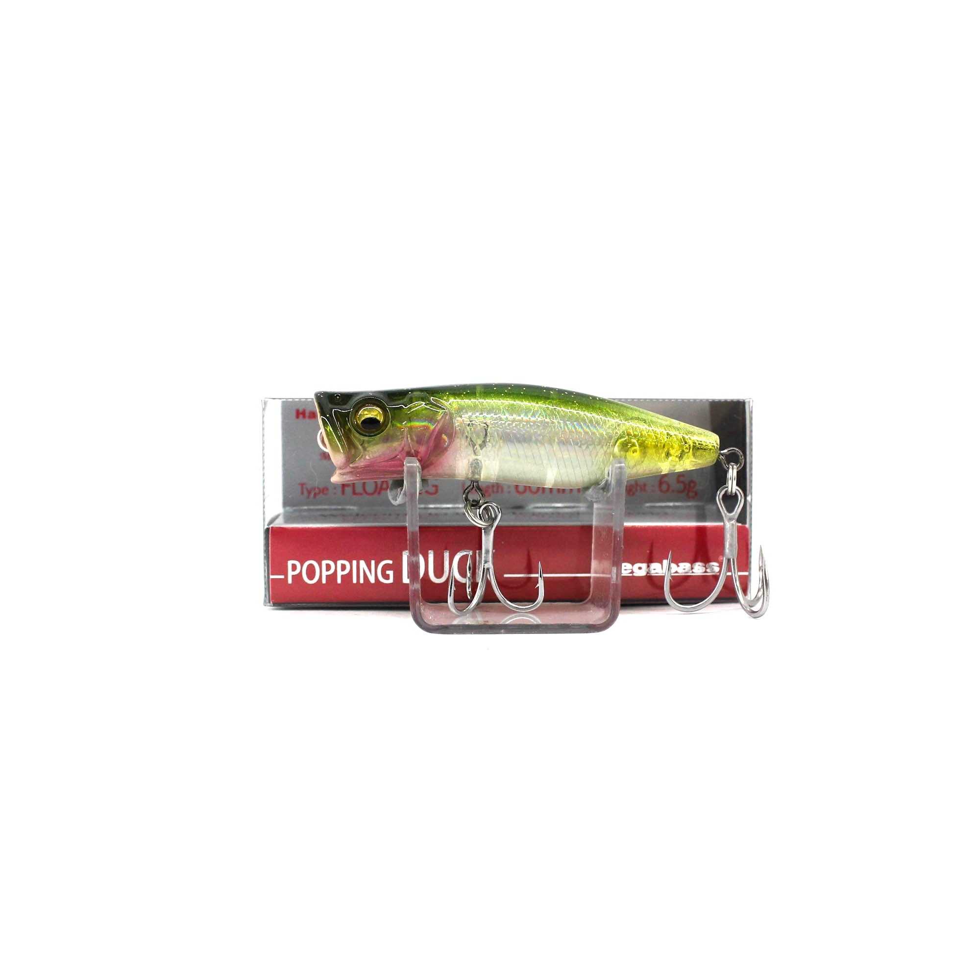 Megabass Popping Duck 60 mm 6.5 grams Floating Lure GP Seethrough (5068)