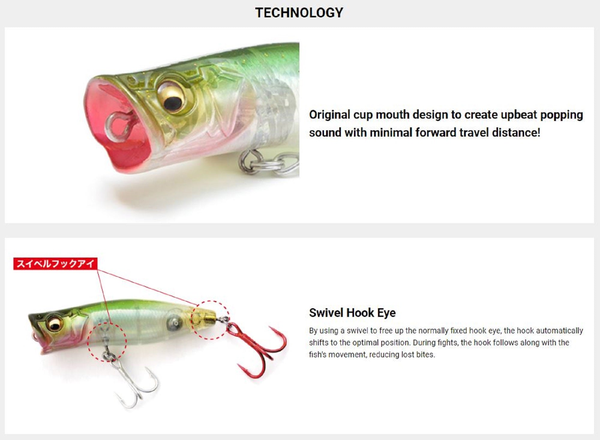 Megabass Popping Duck 60 mm 6.5 grams Floating Lure Hot Shrimp RB (5129)