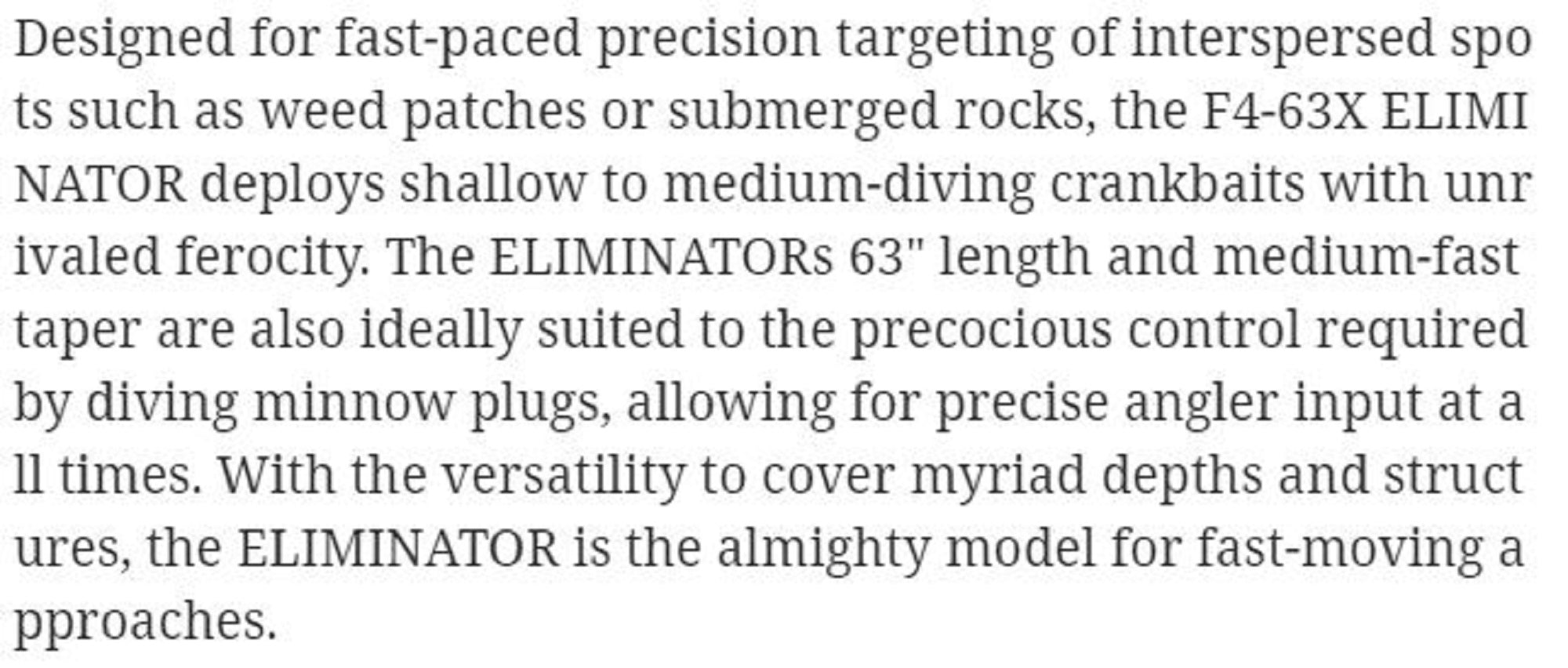 Megabass Rod Baitcast Destroyer F4-63X Eliminator (2102)