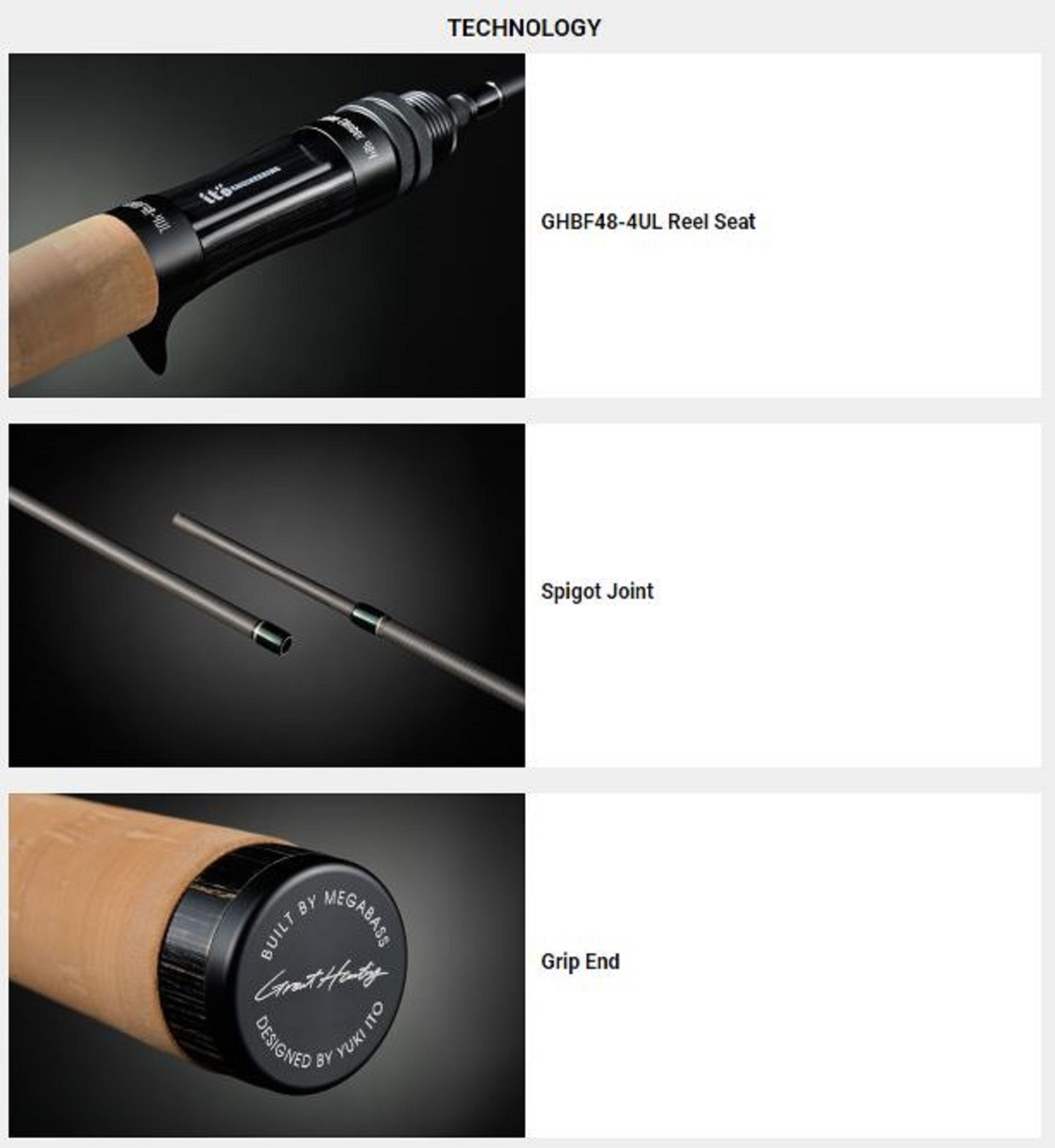 Megabass Rod Baitcast Great Hunting GHBF 48-4UL 4 Piece (4792)