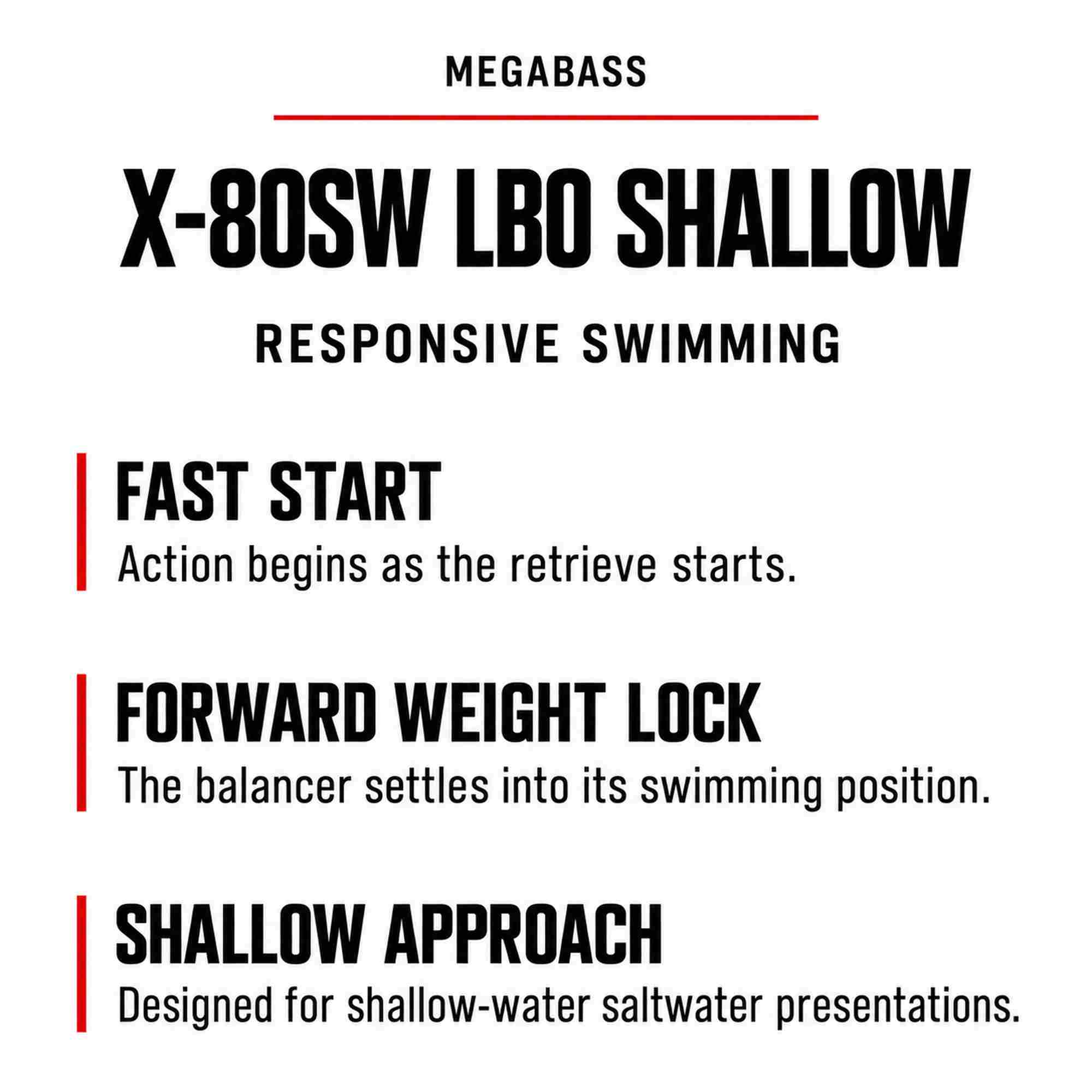 Megabass X-80 SW LBO Shallow Sinking Lure GG Sardine (9741)