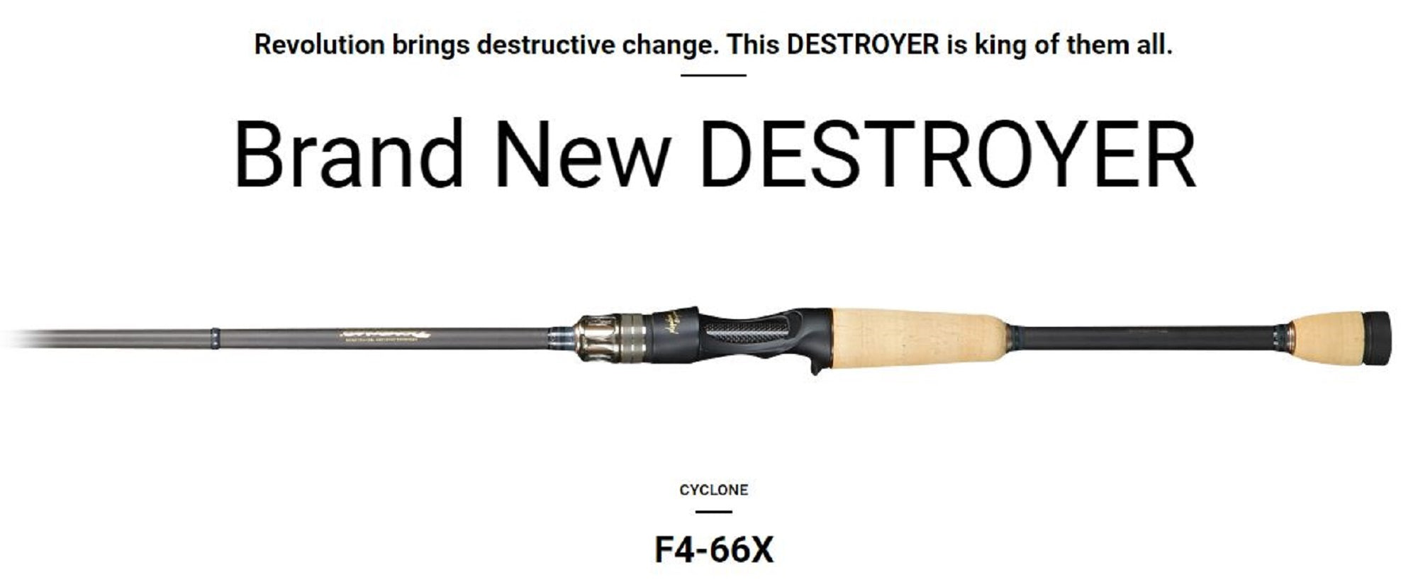 Megabass Rod Baitcast Destroyer P5 F4-66X Cyclone (2915)