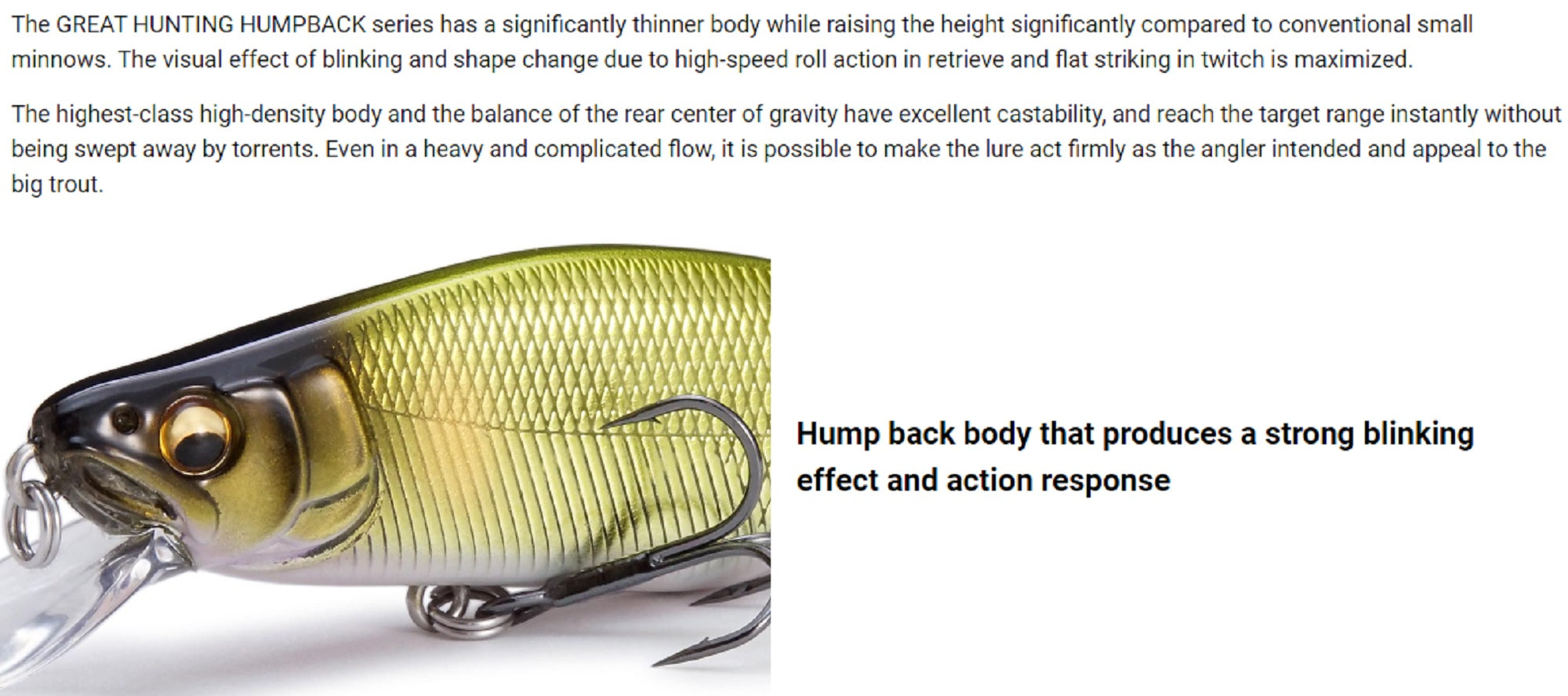 Megabass GH 64 Humpback FS Sinking Lure AL Shiny Keimura Ayu (4512)