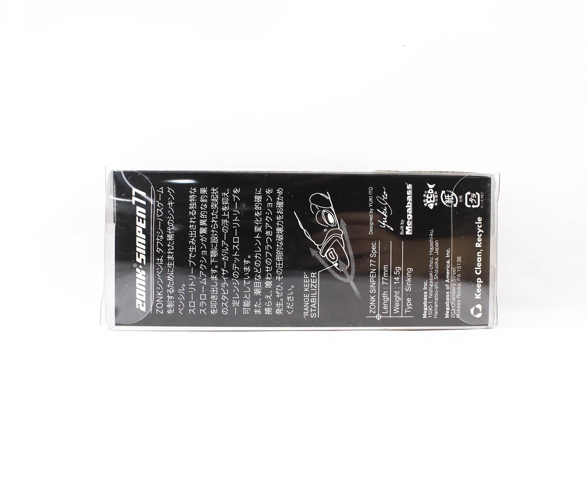 Megabass Zonk Sinpen 77 Sinking Lure FA Inlet Inakko (3221)