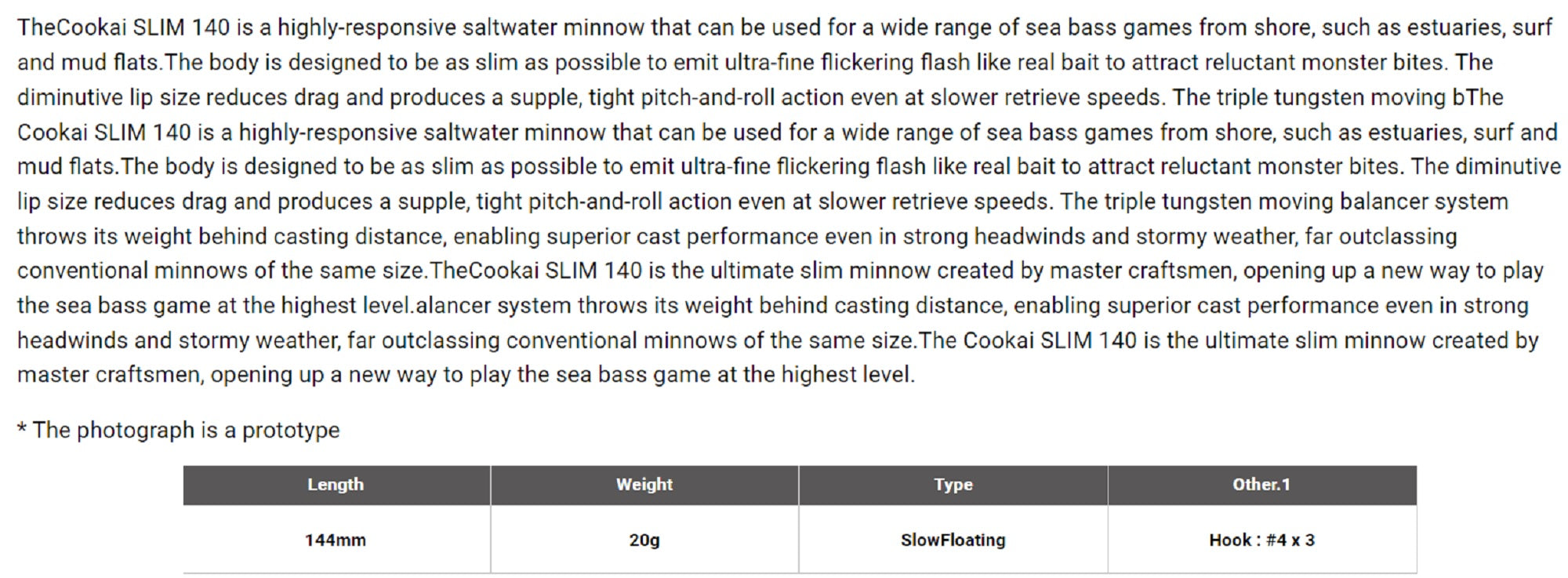 Megabass Cookai Slim 140F Floating Lure PM Red Head (6352)