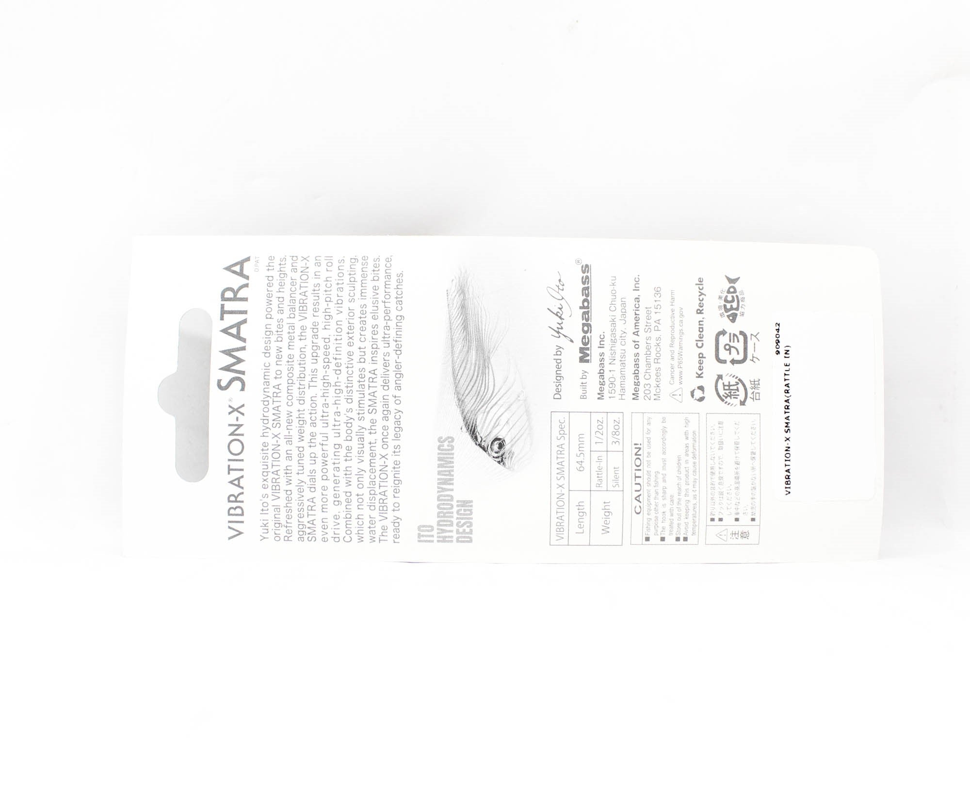 Megabass Vibration-X Smatra Rattle 64.5 mm 1/2 oz Sinking Lure Tige (1569)