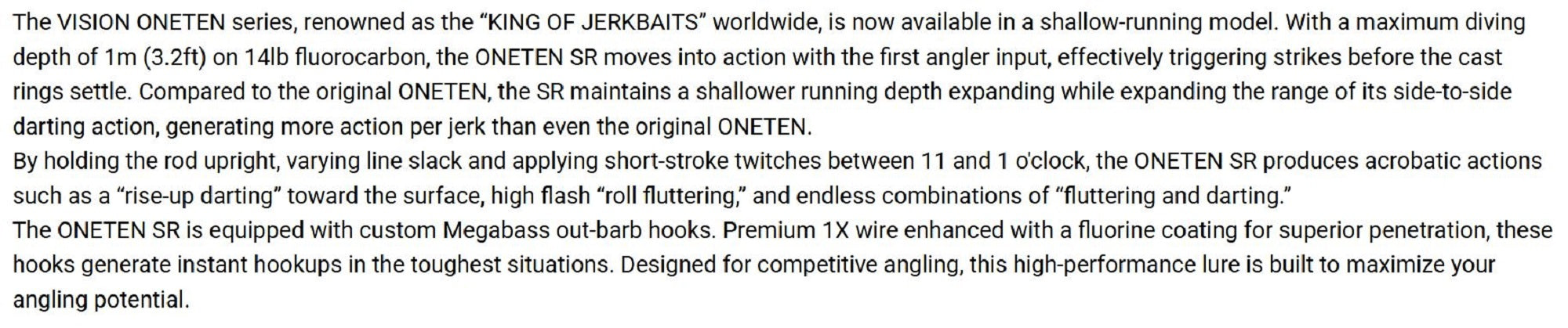 Megabass Vision 110 Oneten SR Slow Floating Lure GP Crystal Shad (0448)