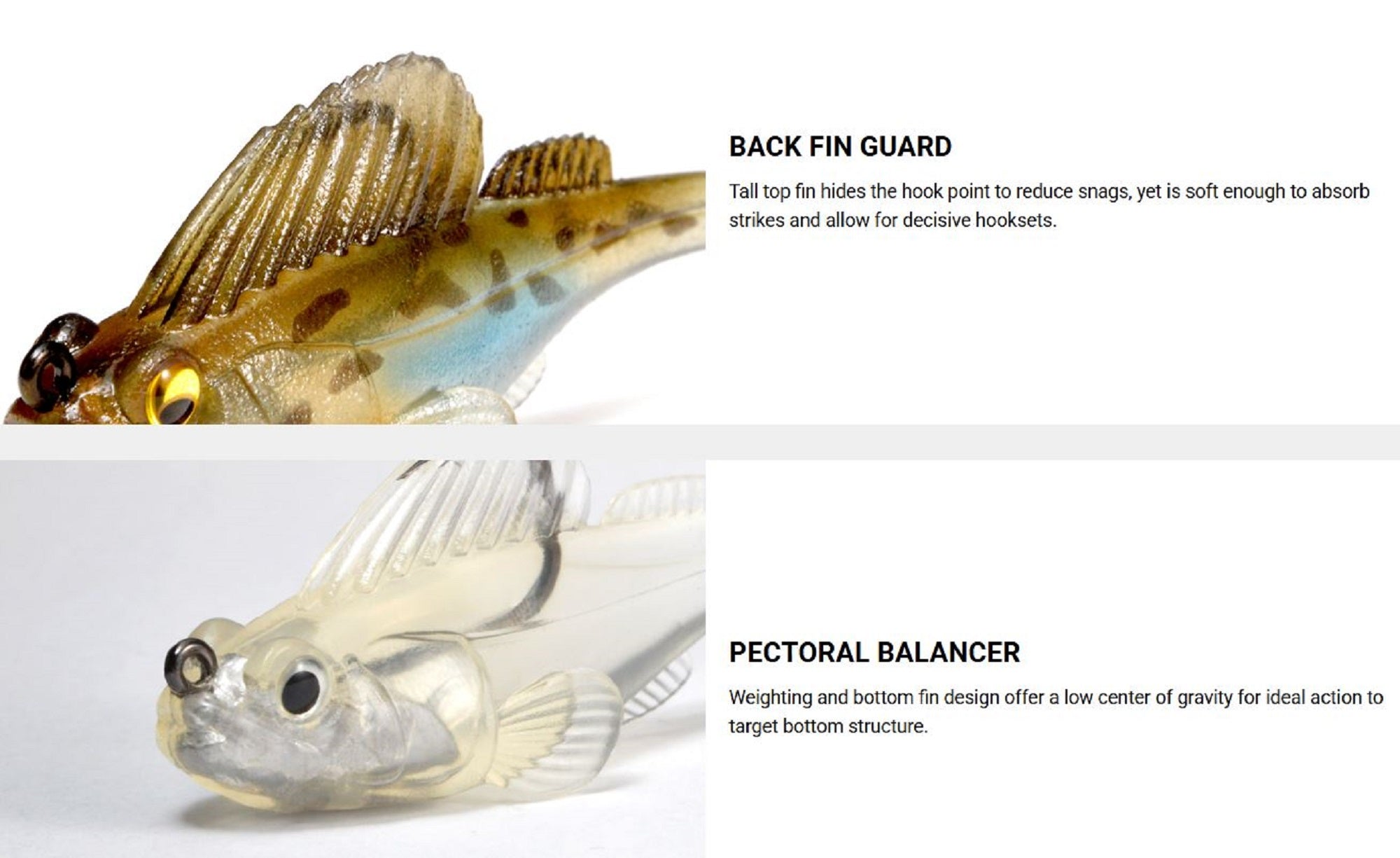 Megabass Soft Lure Dark Sleeper 3 Inch 1/2 oz Swallowtail (3081)