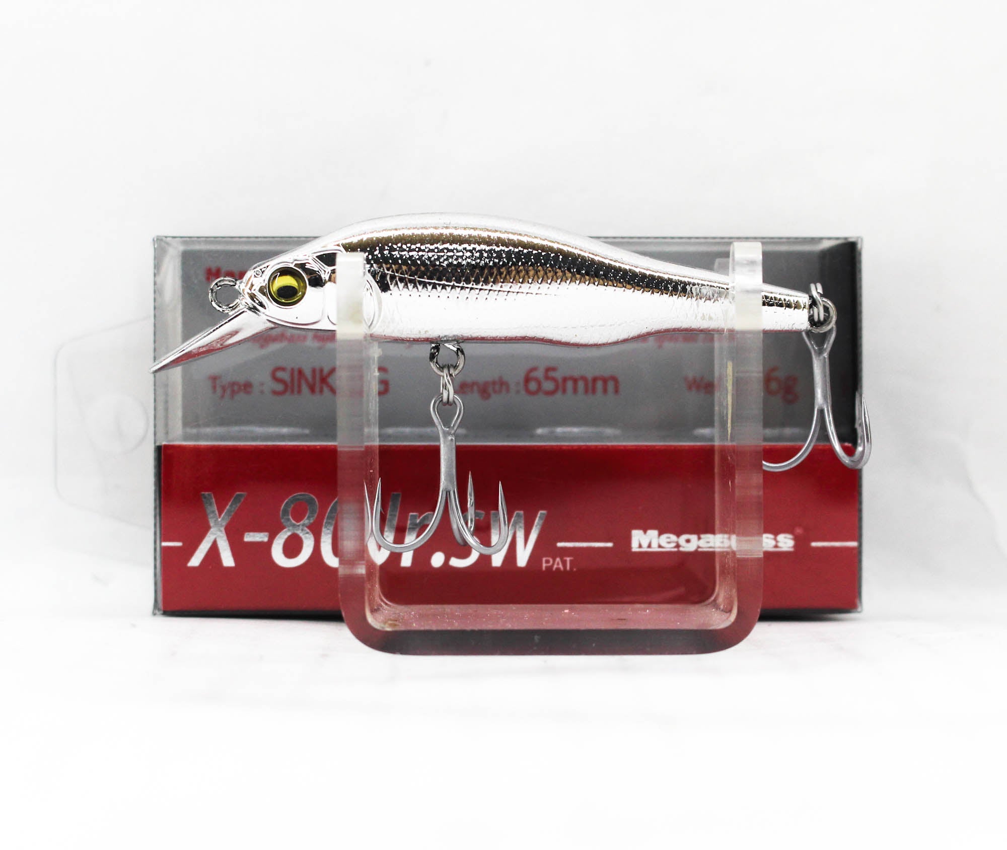 Megabass X-80 JR SW Slow Sinking Lure Full Metal Silver (5269)