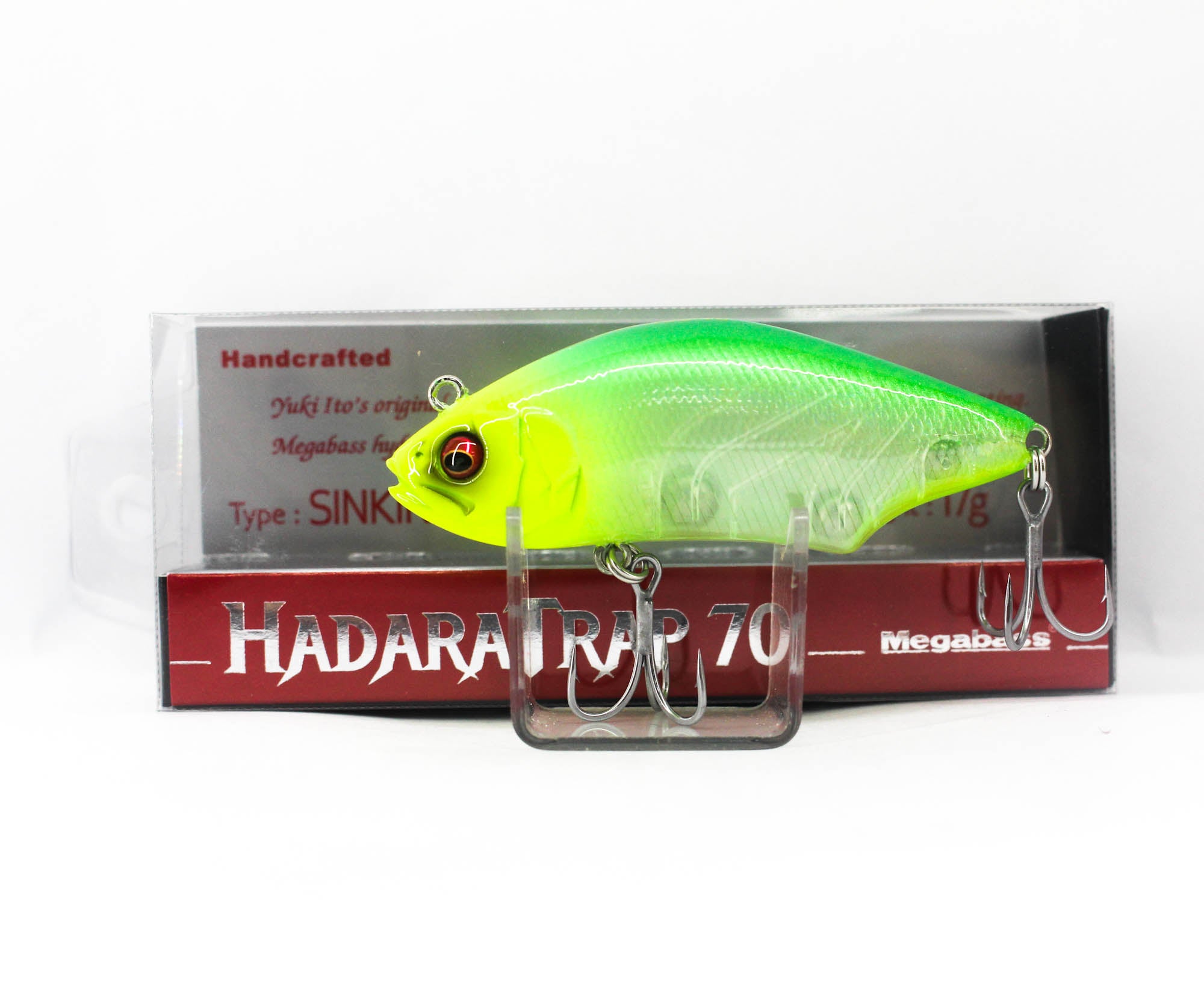 Megabass Hadara Trap 70mm Sinking Lure GP Sparkling Chart Head (2540)