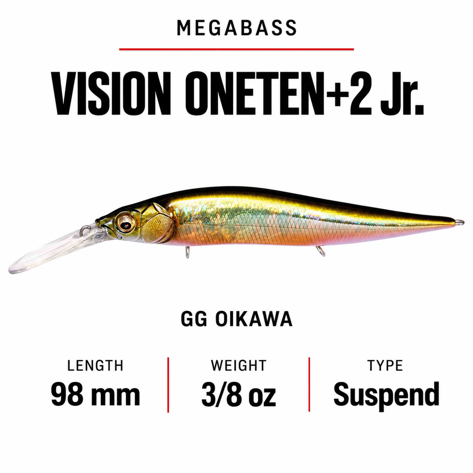 Megabass Vision 110 +2 JR Suspend Lure GG Oikawa (7613)