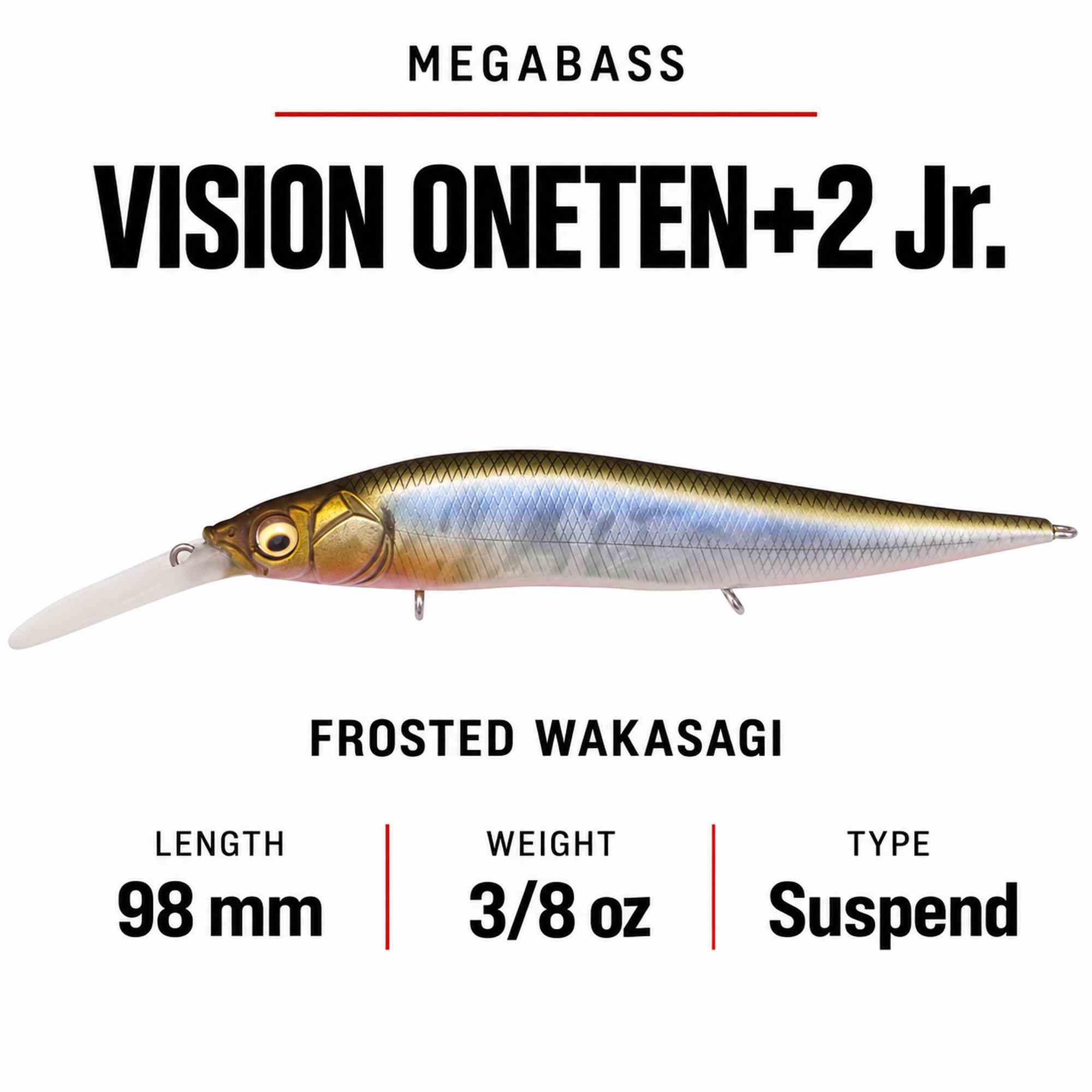Megabass Vision 110 +2 JR Suspend Lure Frosted Wakasagi (7651)