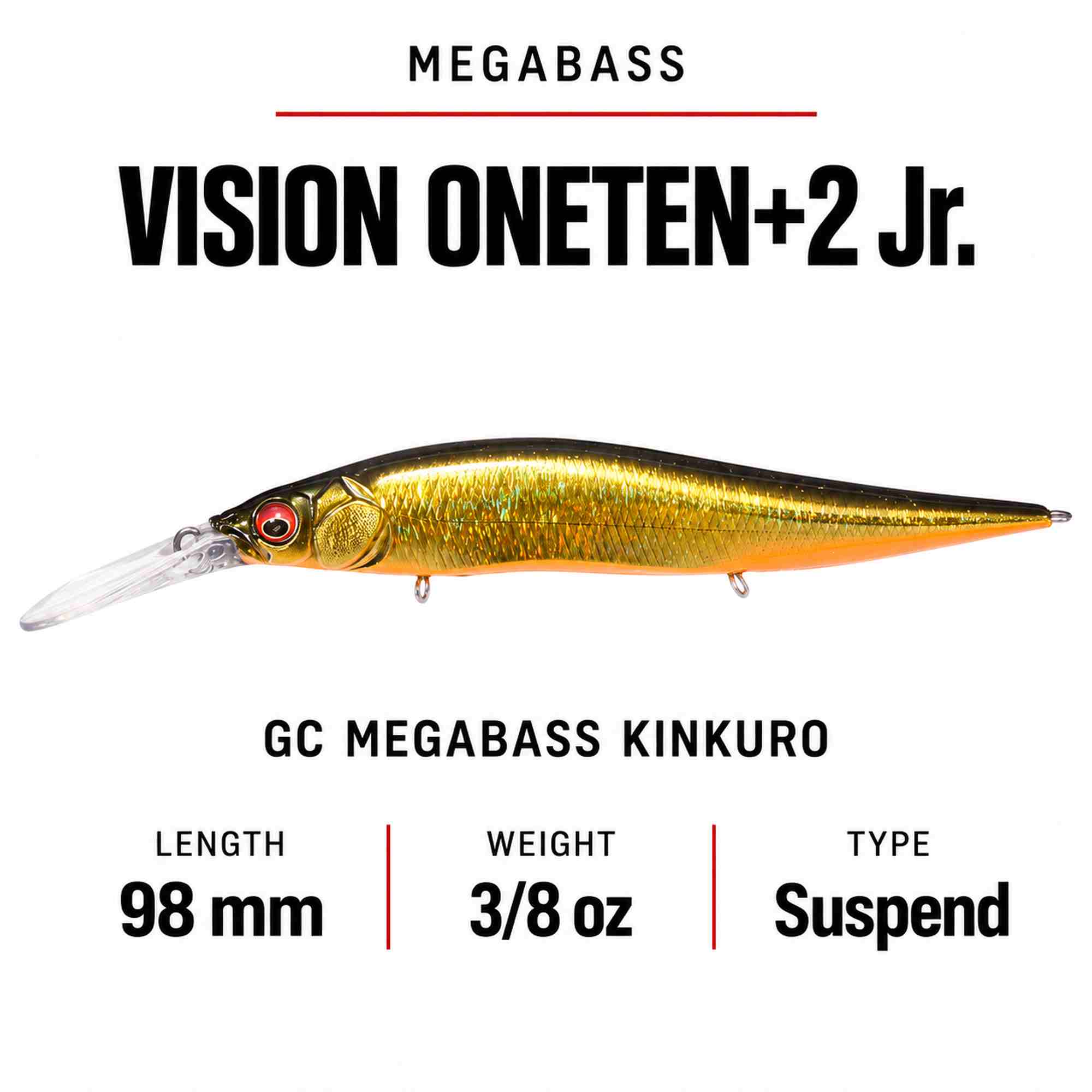 Megabass Vision 110 +2 JR Suspend Lure GC Megabass kinkuro (7668)