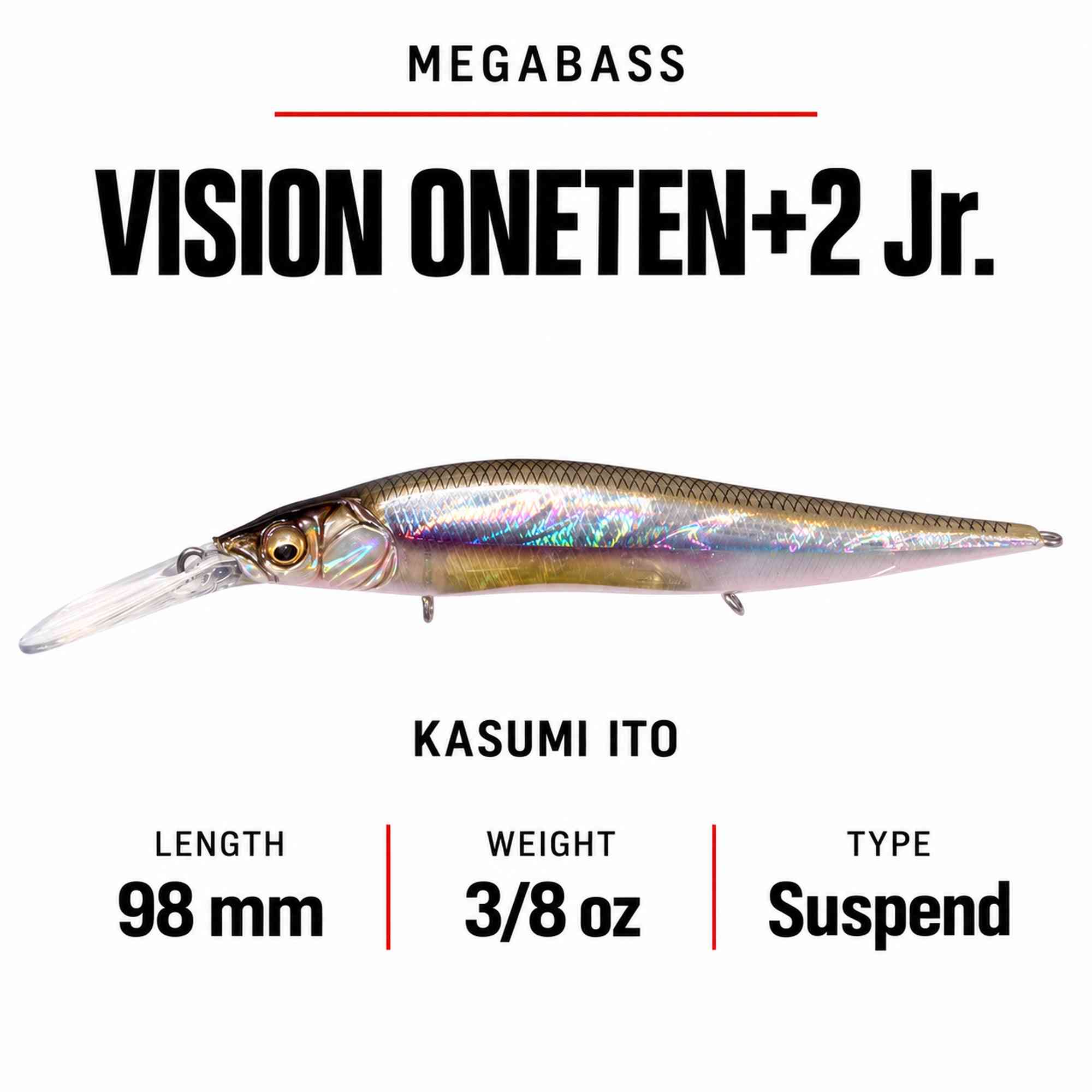 Megabass Vision 110 +2 JR Suspend Lure Kasumi Ito (7682)