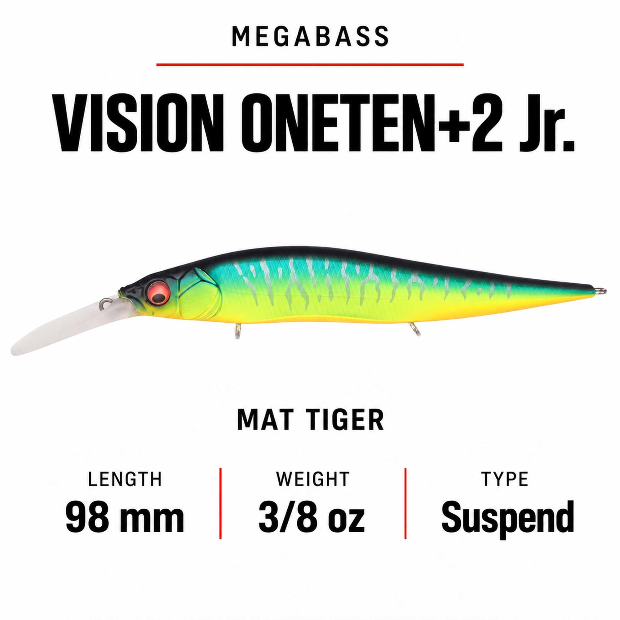 Megabass Vision 110 +2 JR Suspend Lure Matt Tiger (7729)