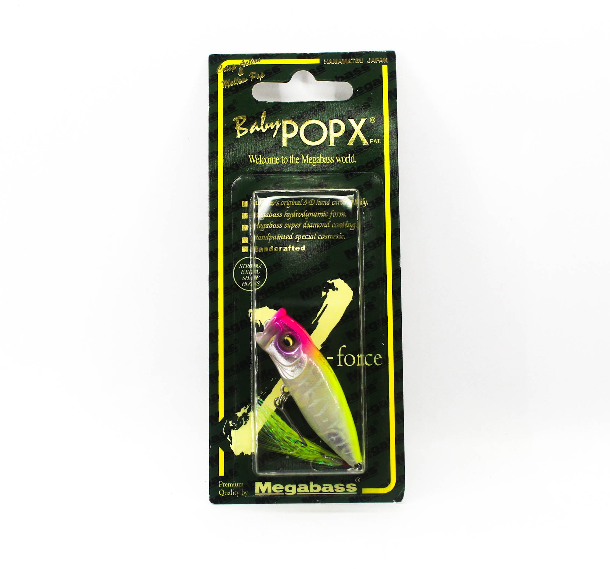 Megabass Pop X Baby 50 mm 3/16 oz Floating Lure GST Tiger Reaction (9716)