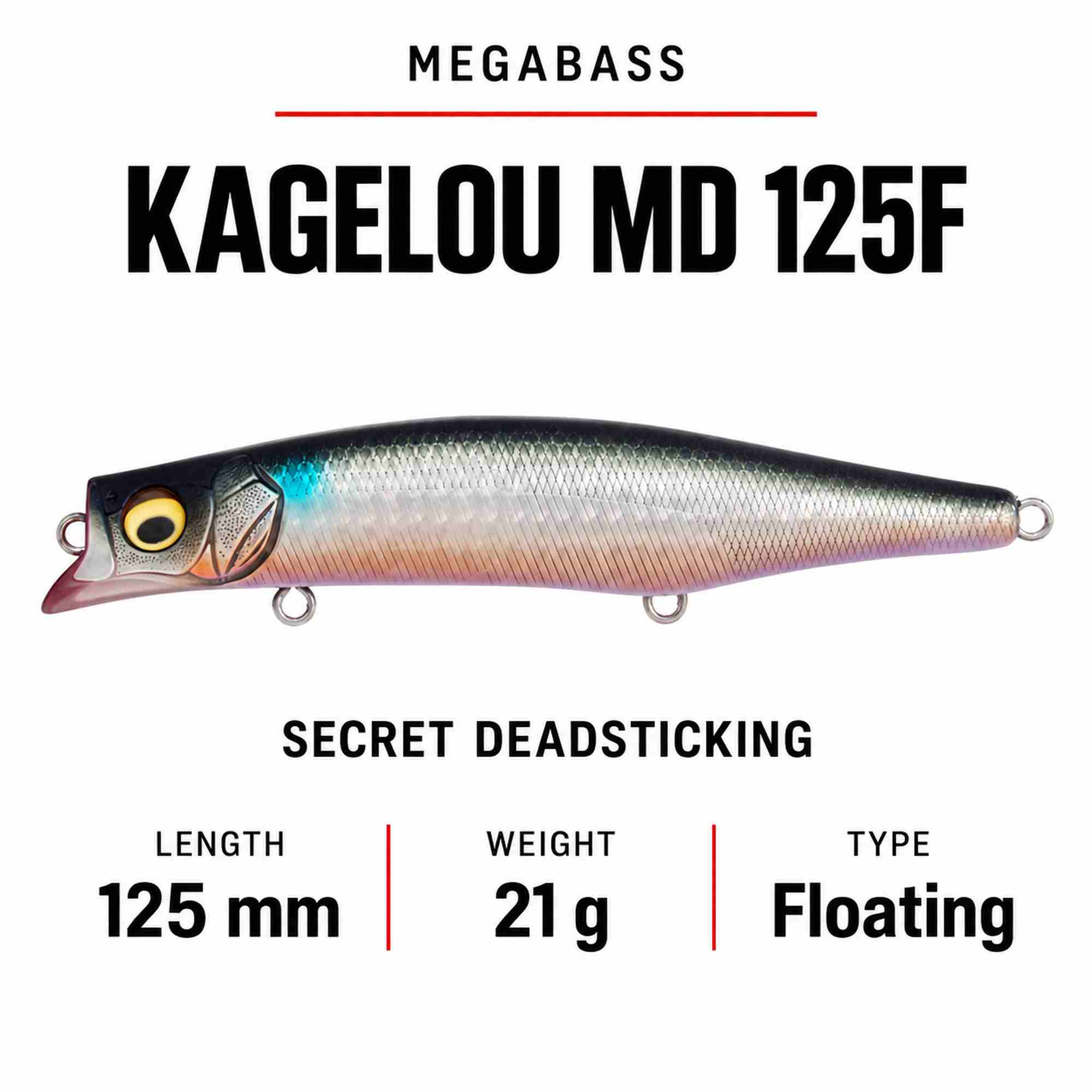 Megabass Kagelou MD 125F Floating Lure Secret Dead Sticking (9976)