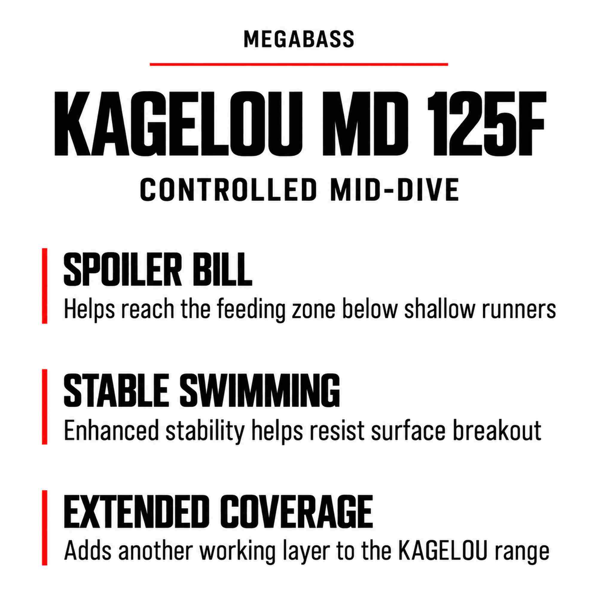 Megabass Kagelou MD 125F Floating Lure Secret Dead Sticking (9976)