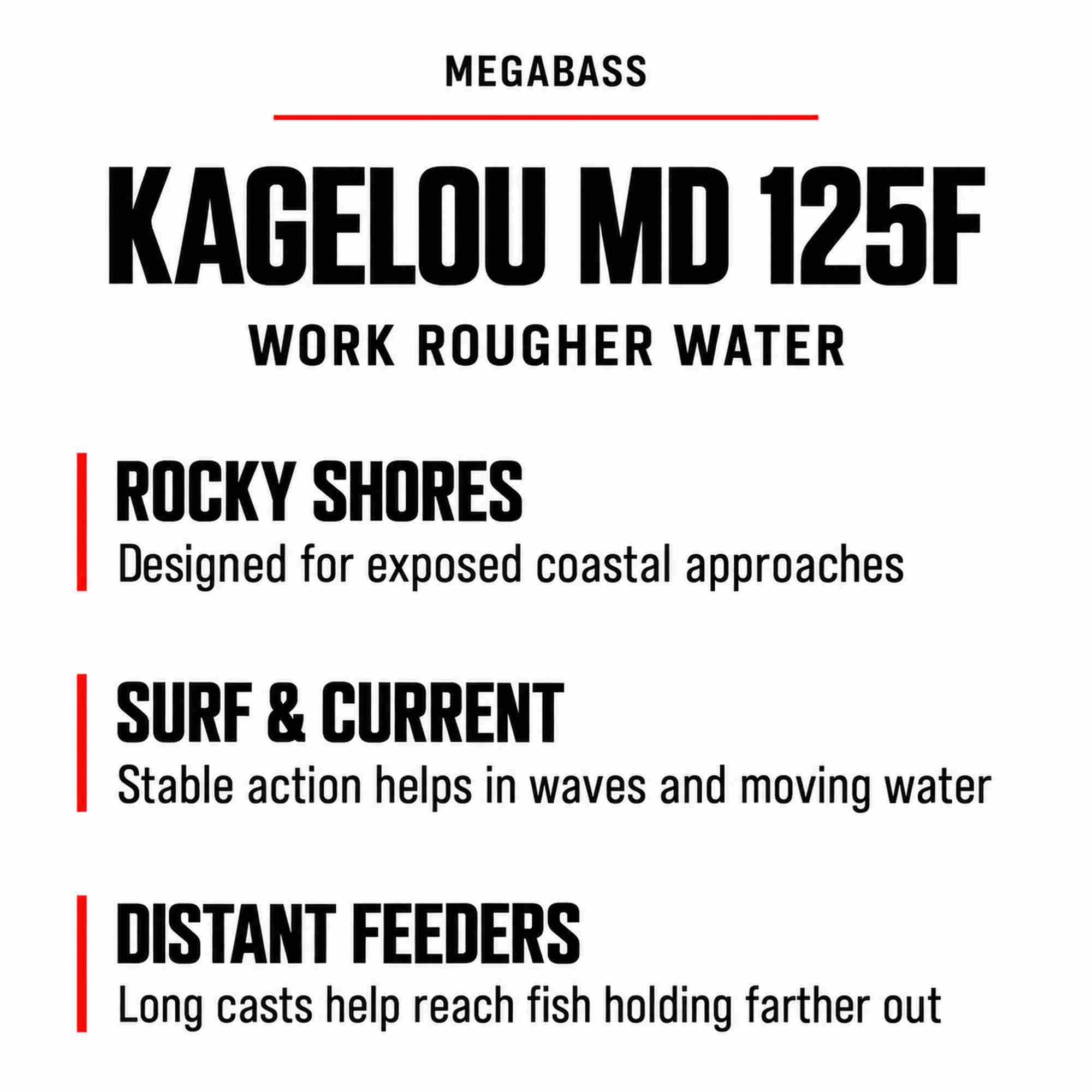 Megabass Kagelou MD 125F Floating Lure GG Akakinbora CH (9990)