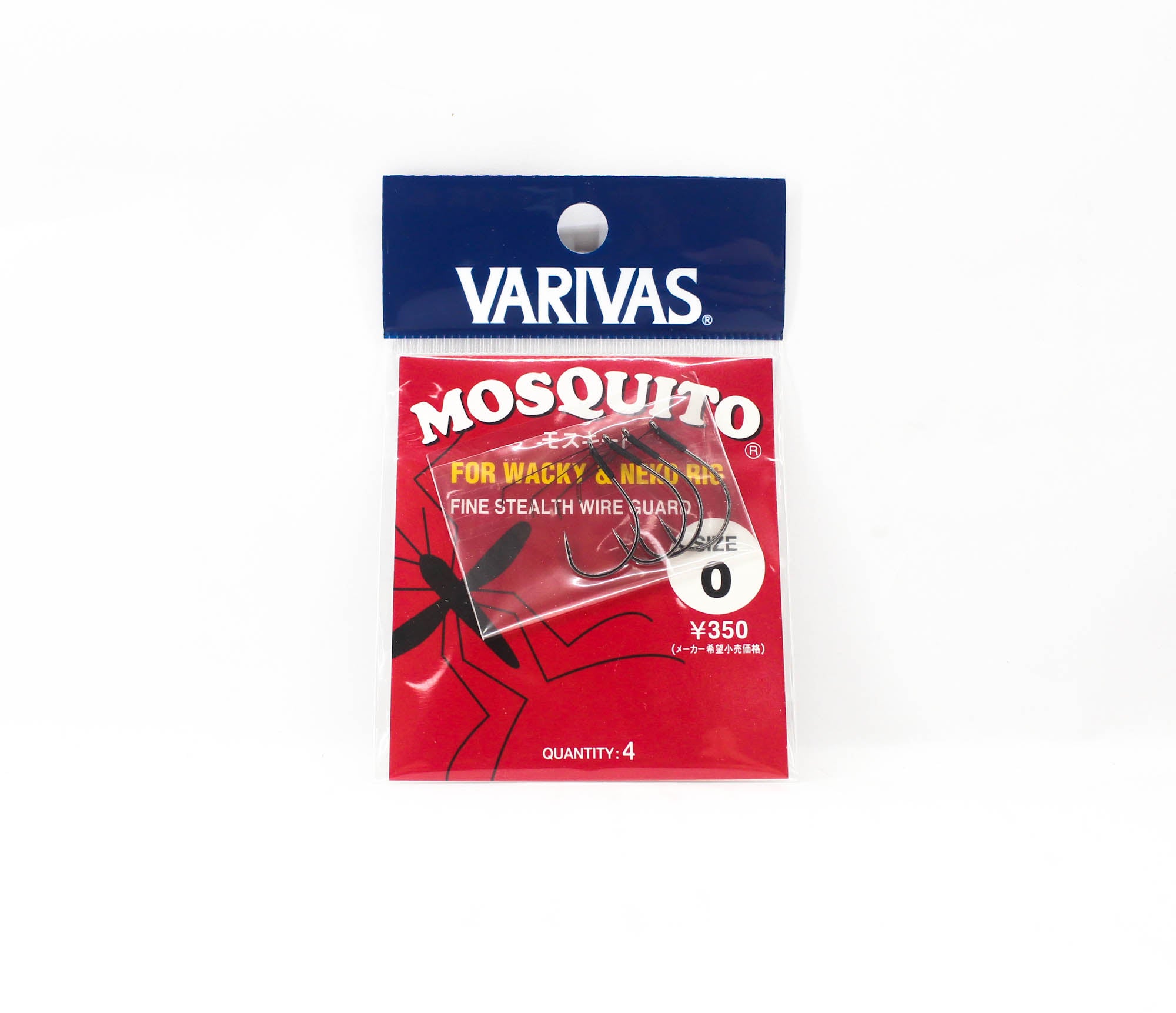 Varivas Mosquito Wacky Worm Hook Fine Guard Size 0 (7788)