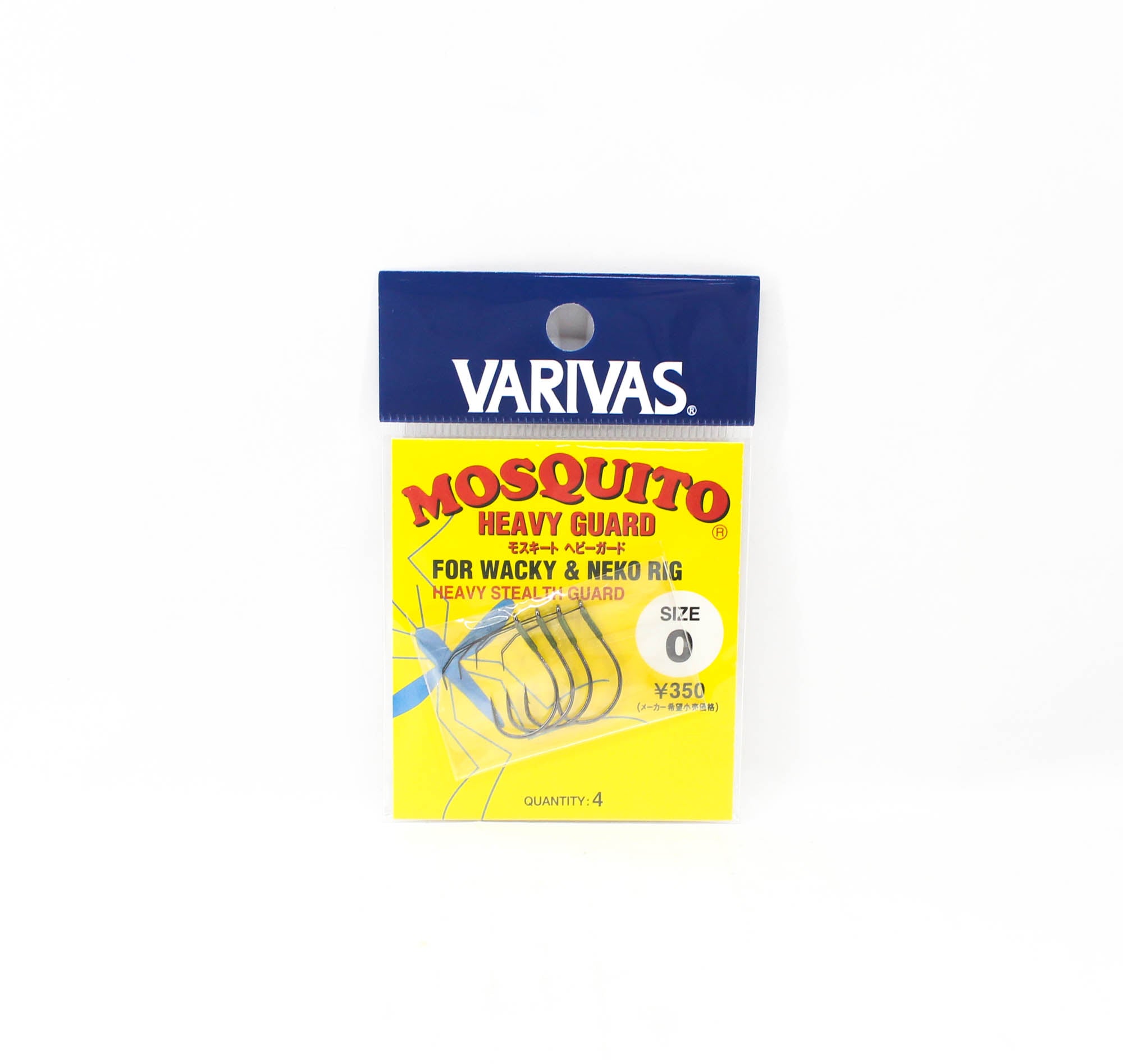 Varivas Mosquito Wacky Worm Hook Heavy Guard Size 0 (4090)
