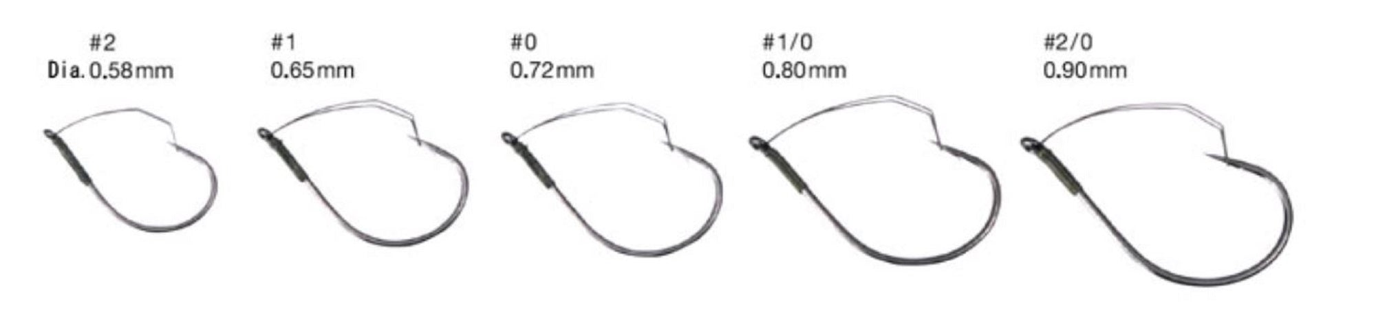 Varivas Mosquito Wacky Worm Hook Heavy Guard Size 0 (4090)