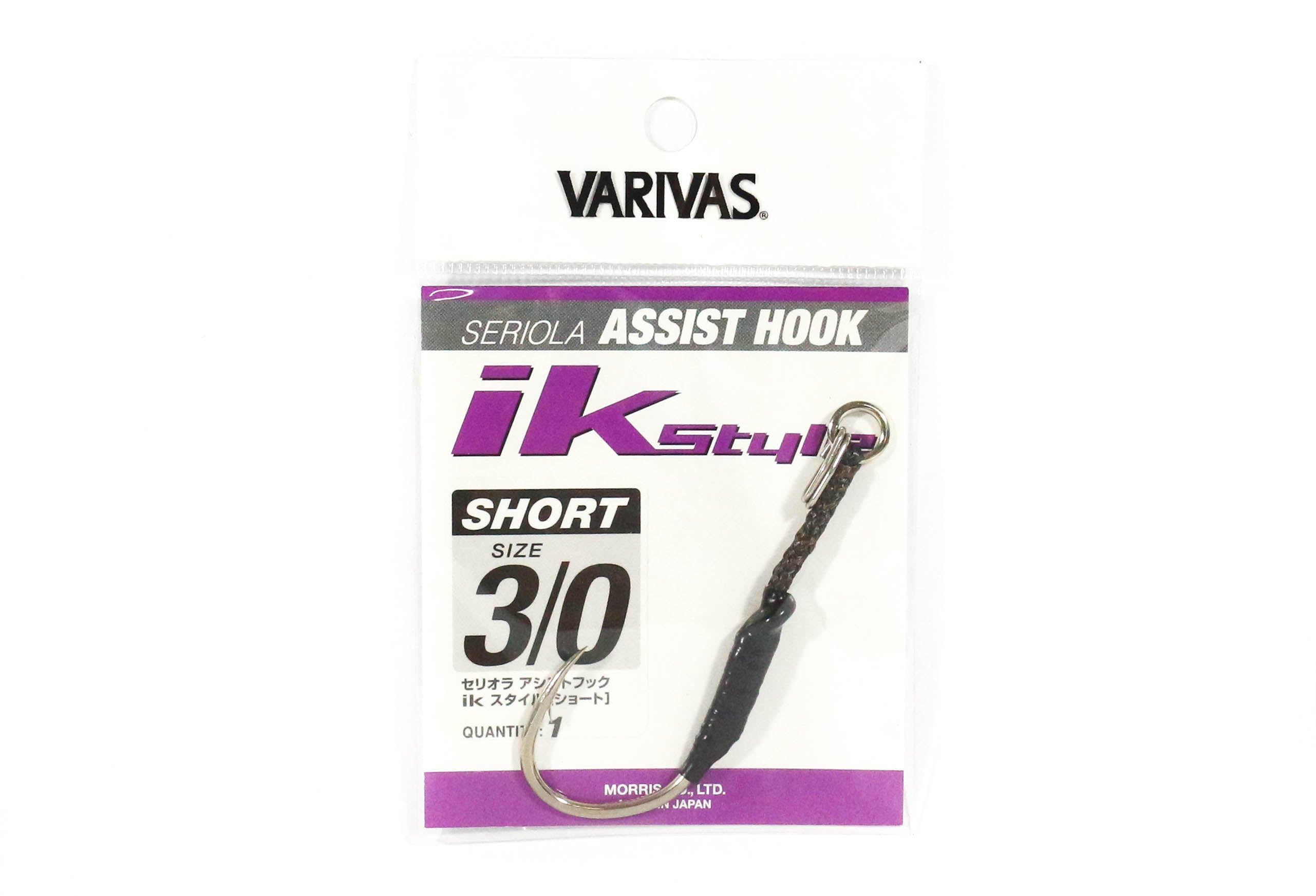 Sale Varivas IK Style Short Seriola Rigged Assist Hooks Size 3/0 (6307)
