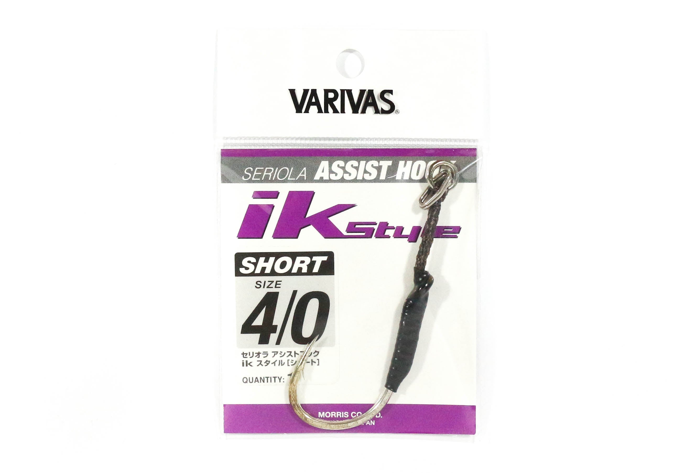 Sale Varivas IK Style Short Seriola Rigged Assist Hooks Size 4/0 (6314)