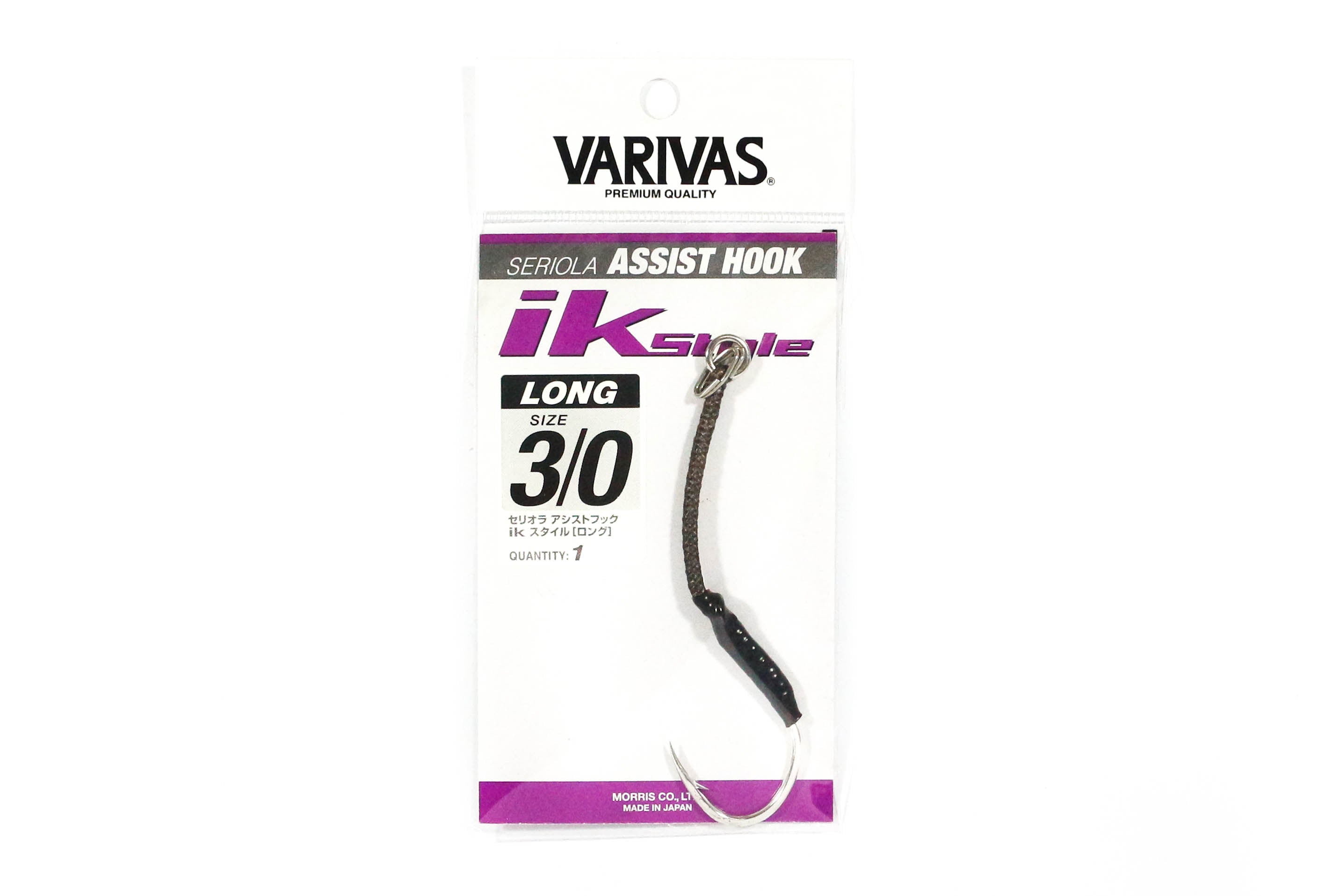Sale Varivas IK Style Long Seriola Rigged Assist Hooks Size 3/0 (6338)