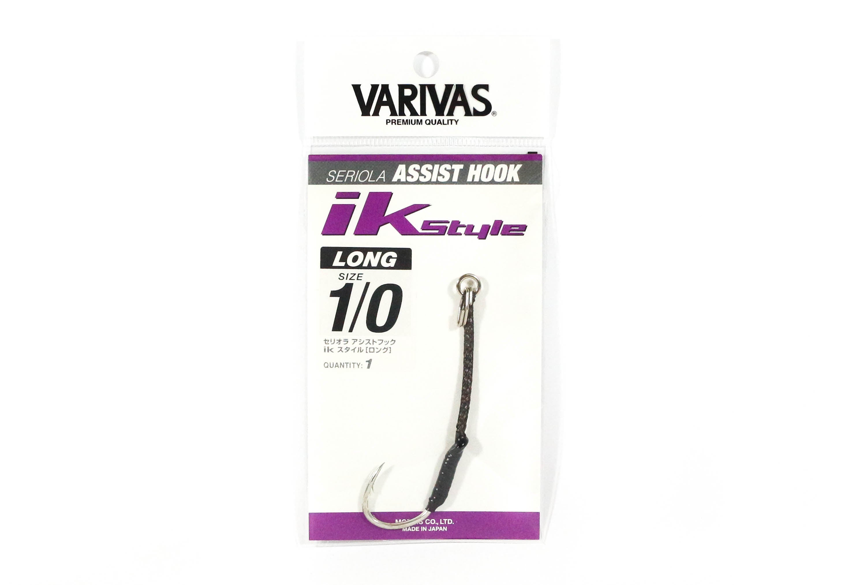 Sale Varivas IK Style Long Seriola Rigged Assist Hooks Size 1/0 (2483)