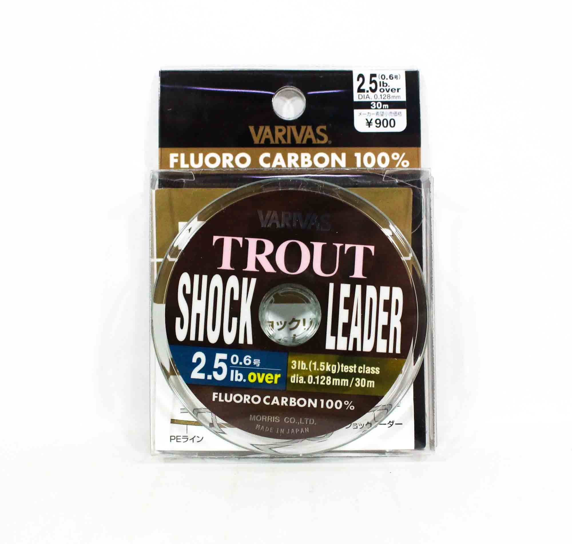 Varivas Fluorocarbon Trout Shock Leader Line 30m 0.6, 2.5lb (2091)