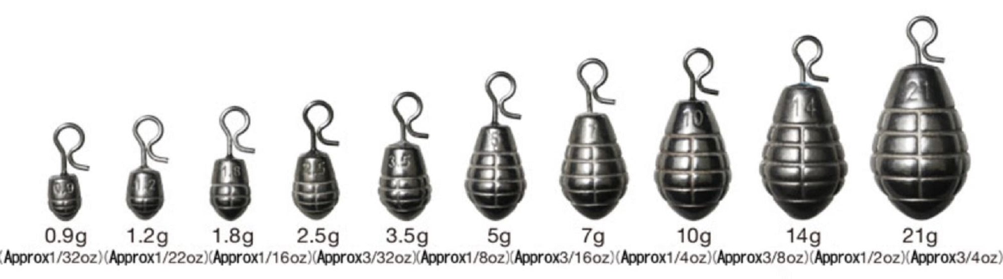 Varivas Nogales TG Grenade Quick Changer Tungsten Sinker 3.5 grams (5009)