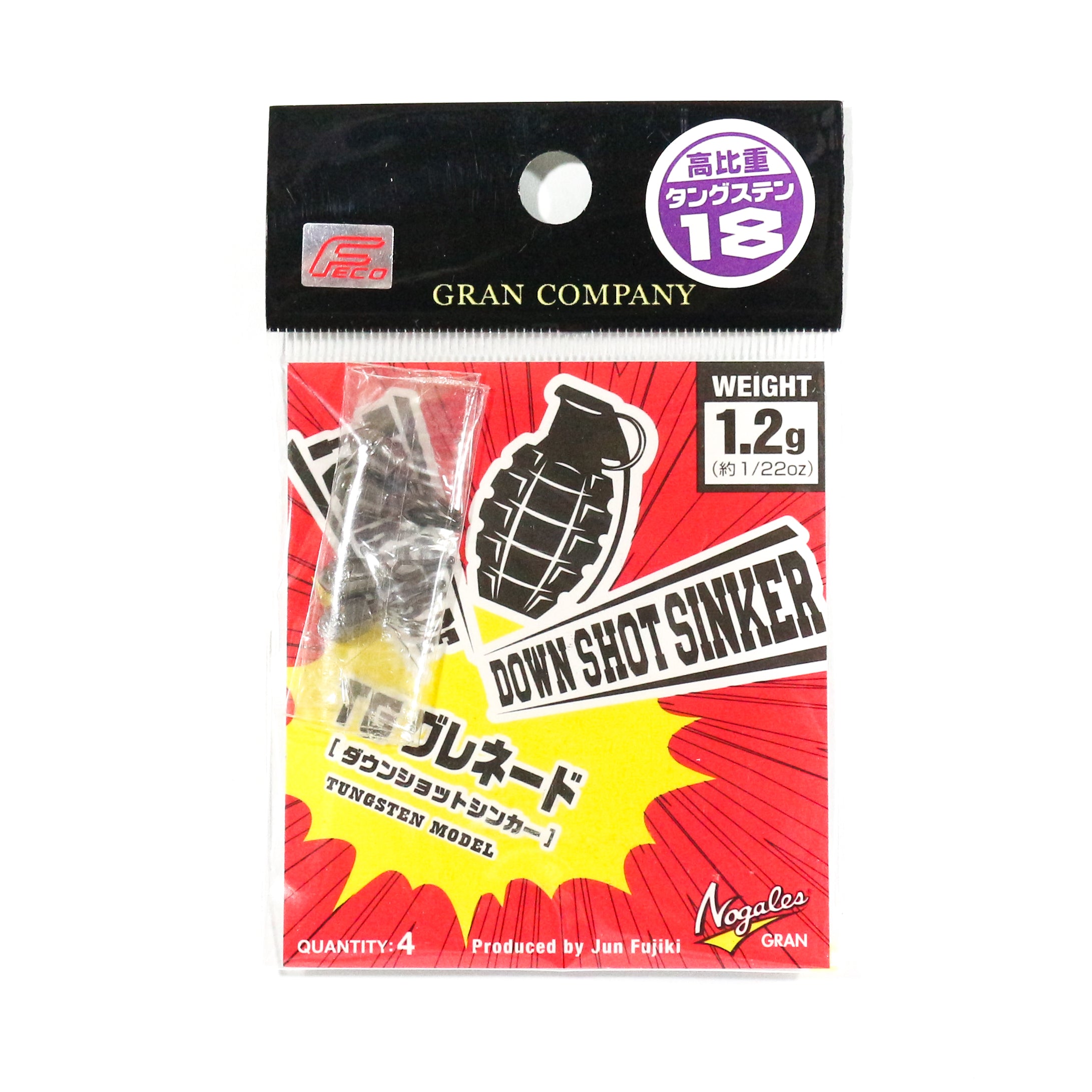 Varivas Nogales TG Grenade Down Shot Tungsten Sinker 1.2 grams (5078)