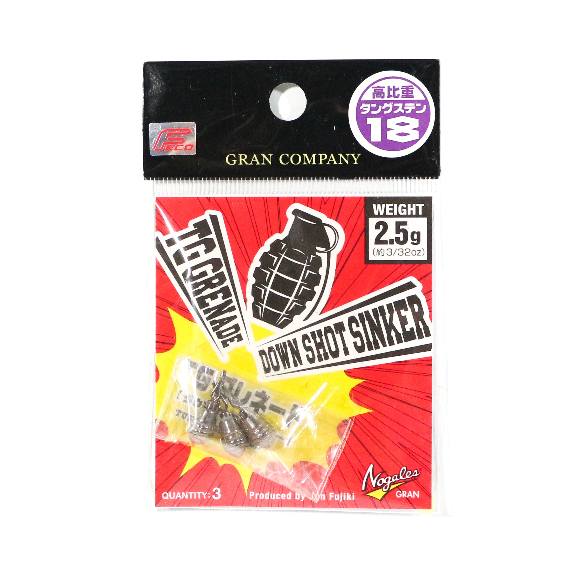 Sale Varivas Nogales TG Grenade Down Shot Tungsten Sinker Size 2.5g (5092)