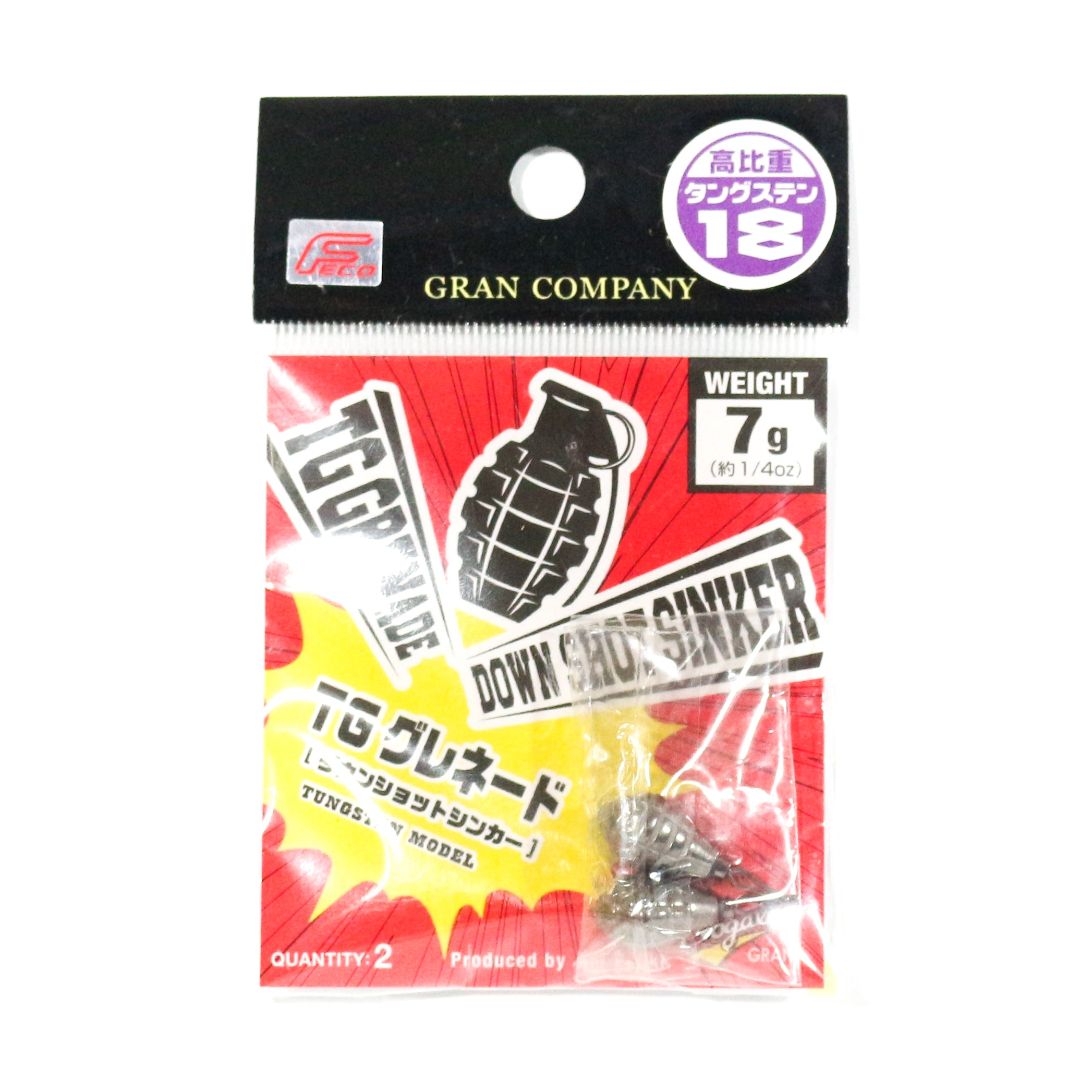 Varivas Nogales TG Grenade Down Shot Tungsten Sinker 7 grams (5122)
