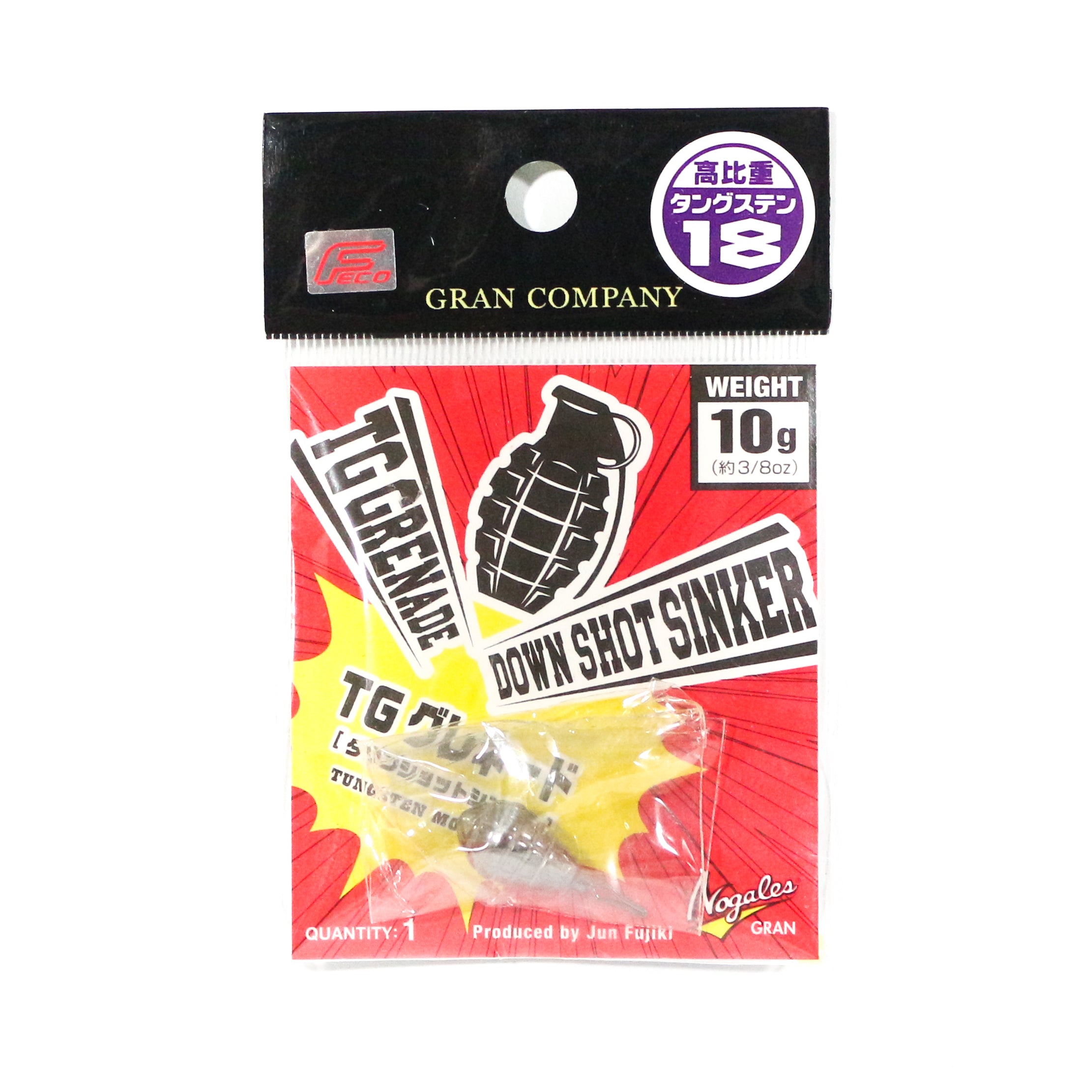 Varivas Nogales TG Grenade Down Shot Tungsten Sinker 10 grams (5139)