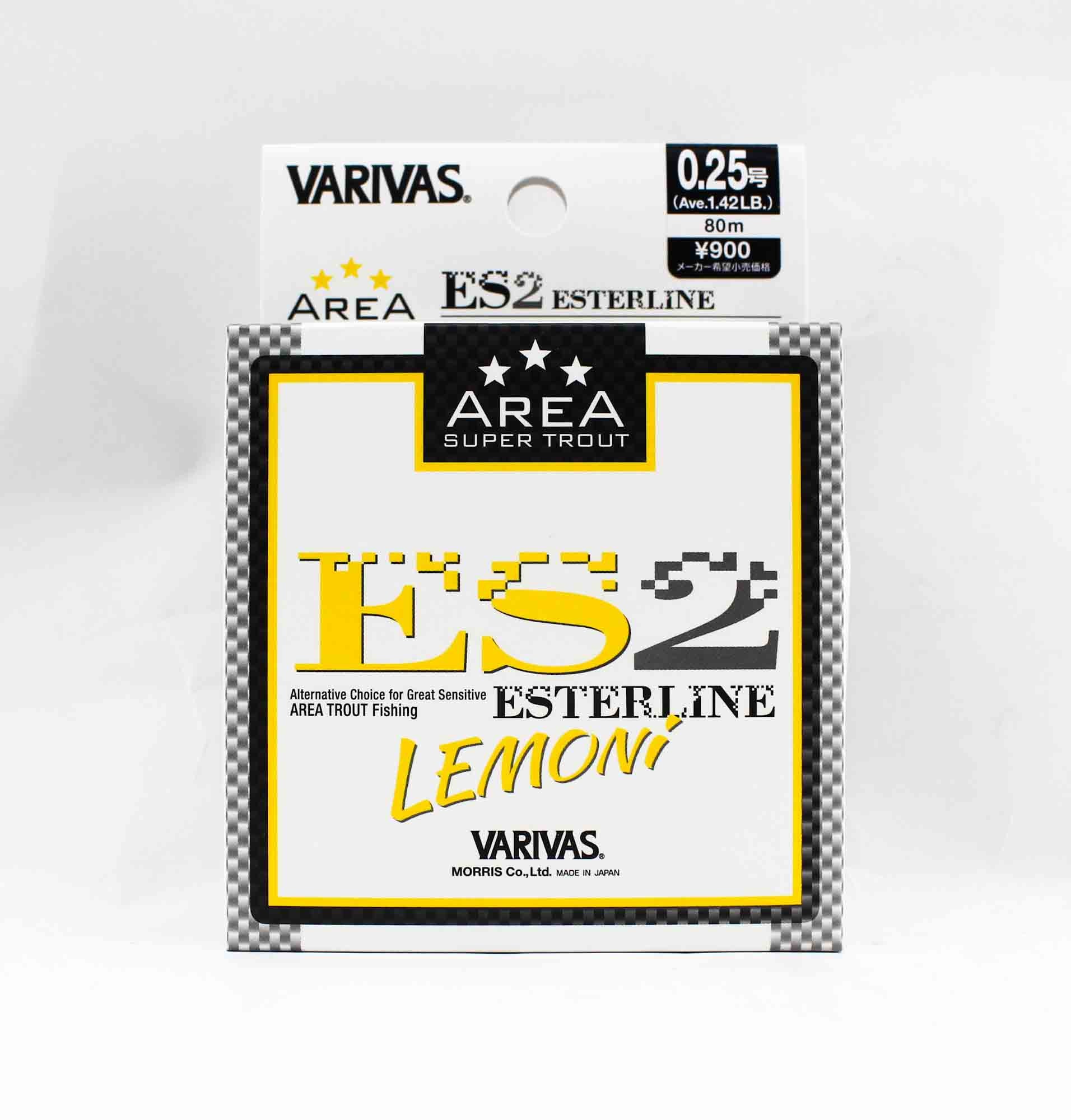 Varivas Ester Line Trout Area ES2 Lemon 80m 0.25, 1.42lb (5300)