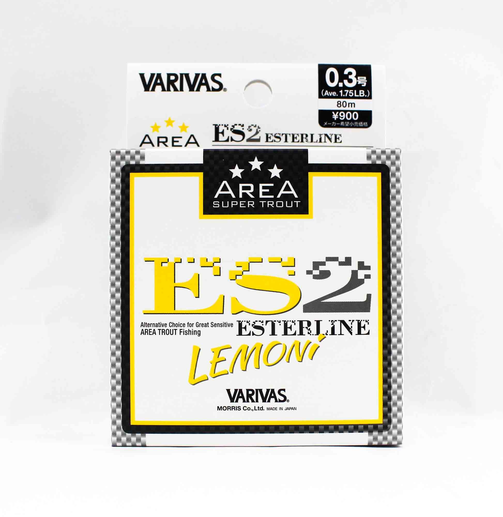 Varivas Ester Line Trout Area ES2 Lemon 80m 0.3, 1.75lb (5317)