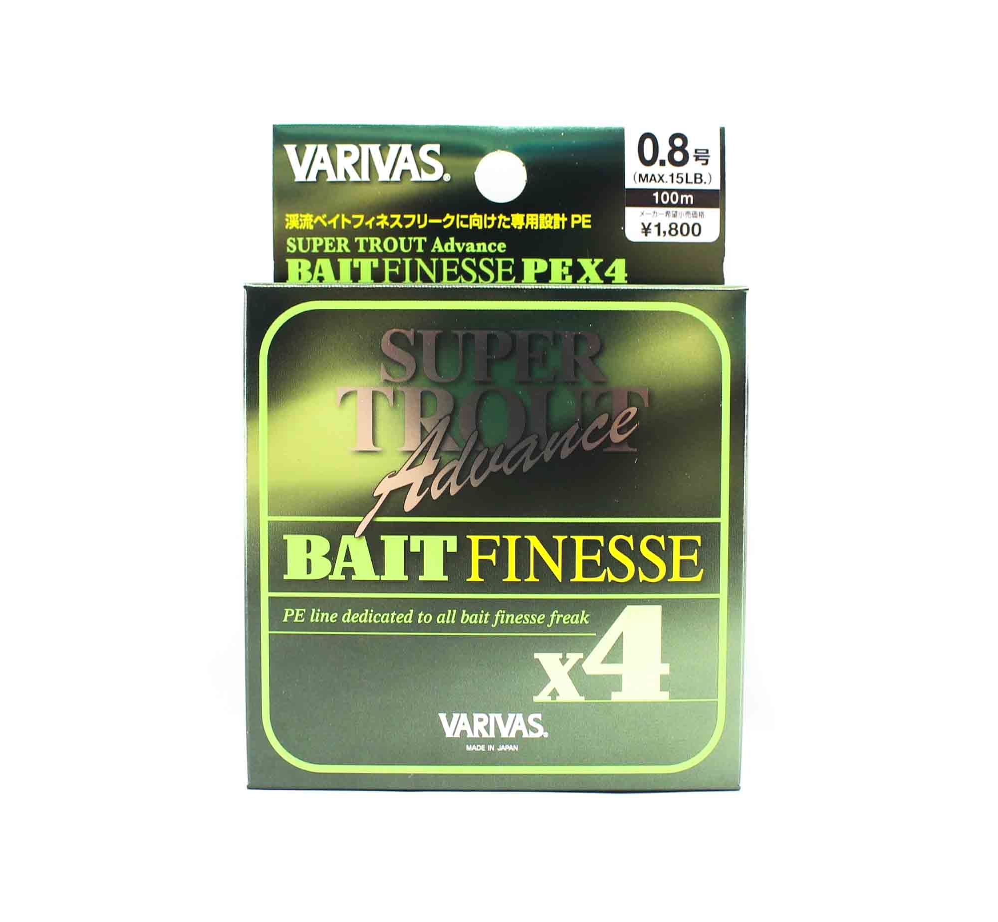 Varivas P.E Line Super Trout Advance Bait Finesse X4 100m P.E 0.8 15lb 9193