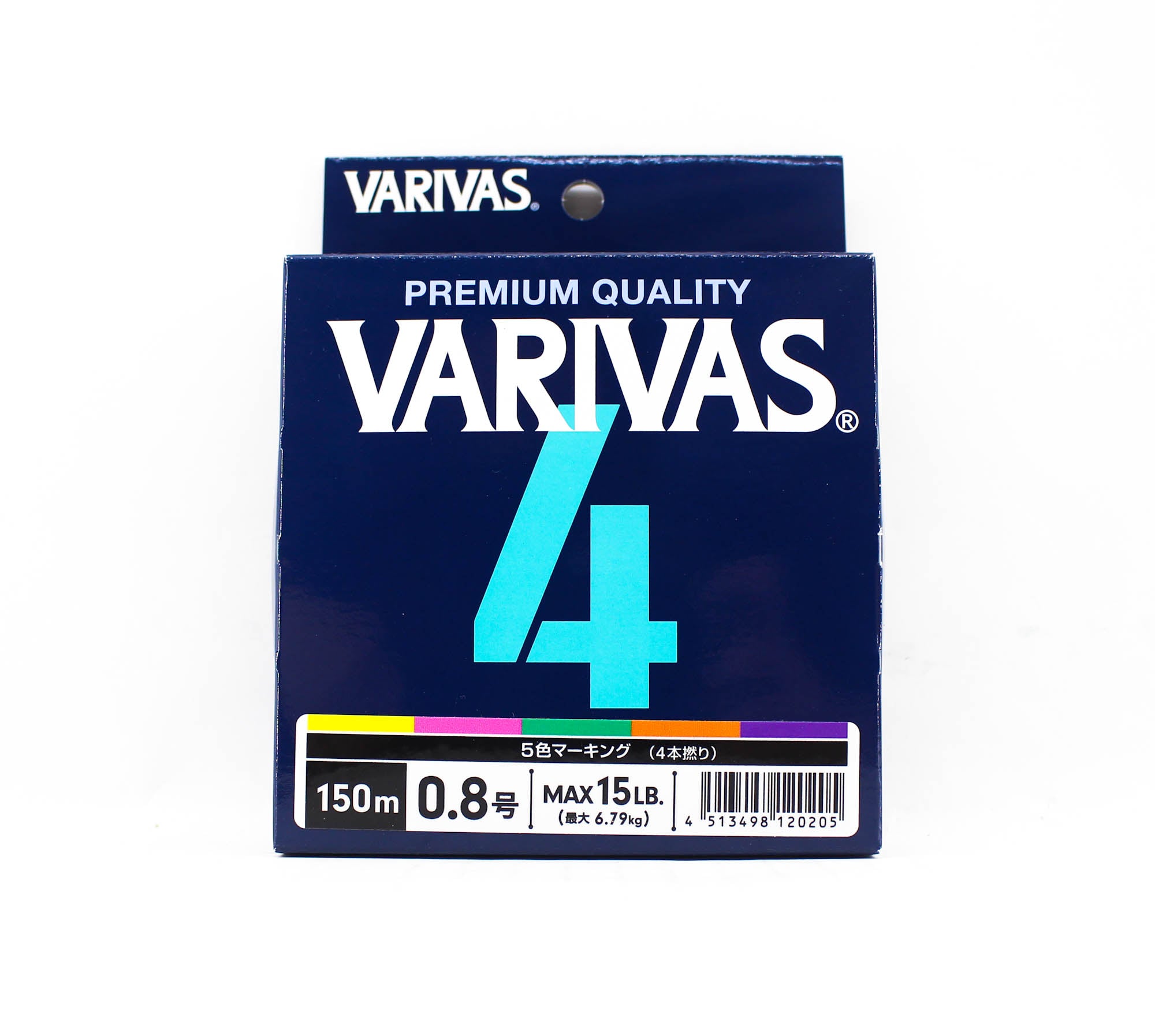 Varivas P.E Line Varivas 4 X4 Multi Color 150m P.E 0.8 Max 15lb (0205)