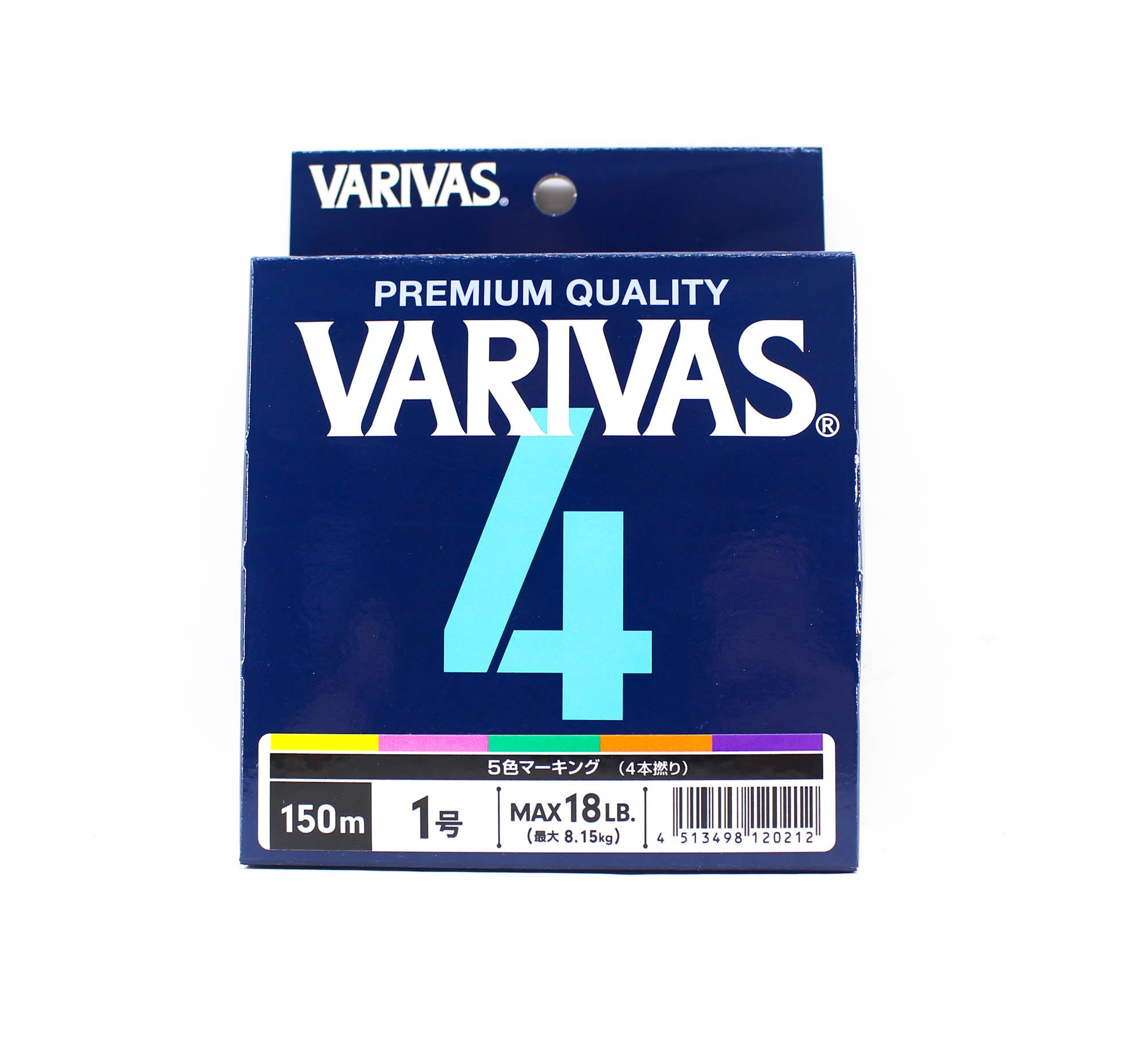 Varivas P.E Line Varivas 4 X4 Multi Color 150m P.E 1 Max 18lb (0212)
