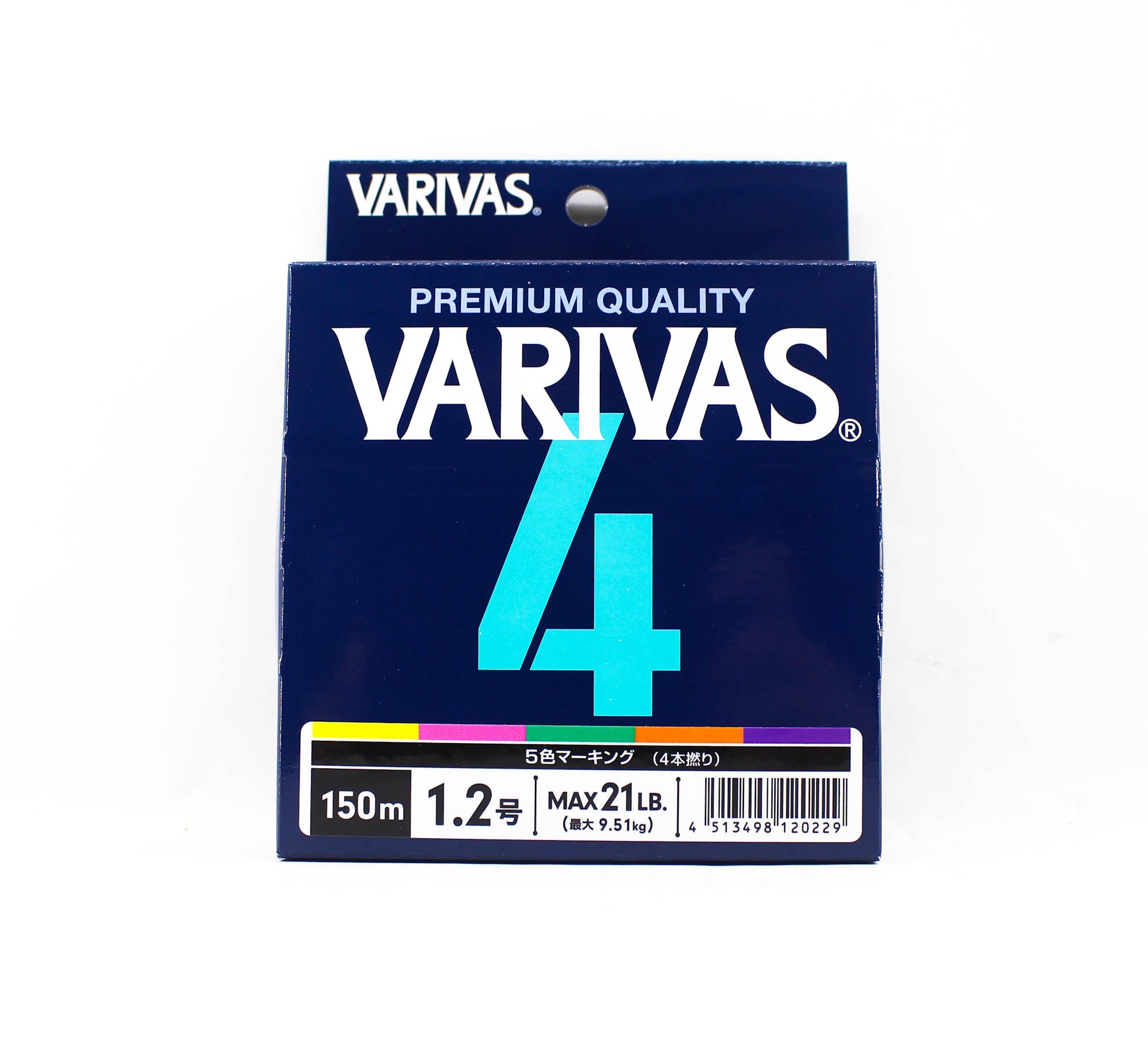 Varivas P.E Line Varivas 4 X4 Multi Color 150m P.E 1.2 Max 21lb (0229)