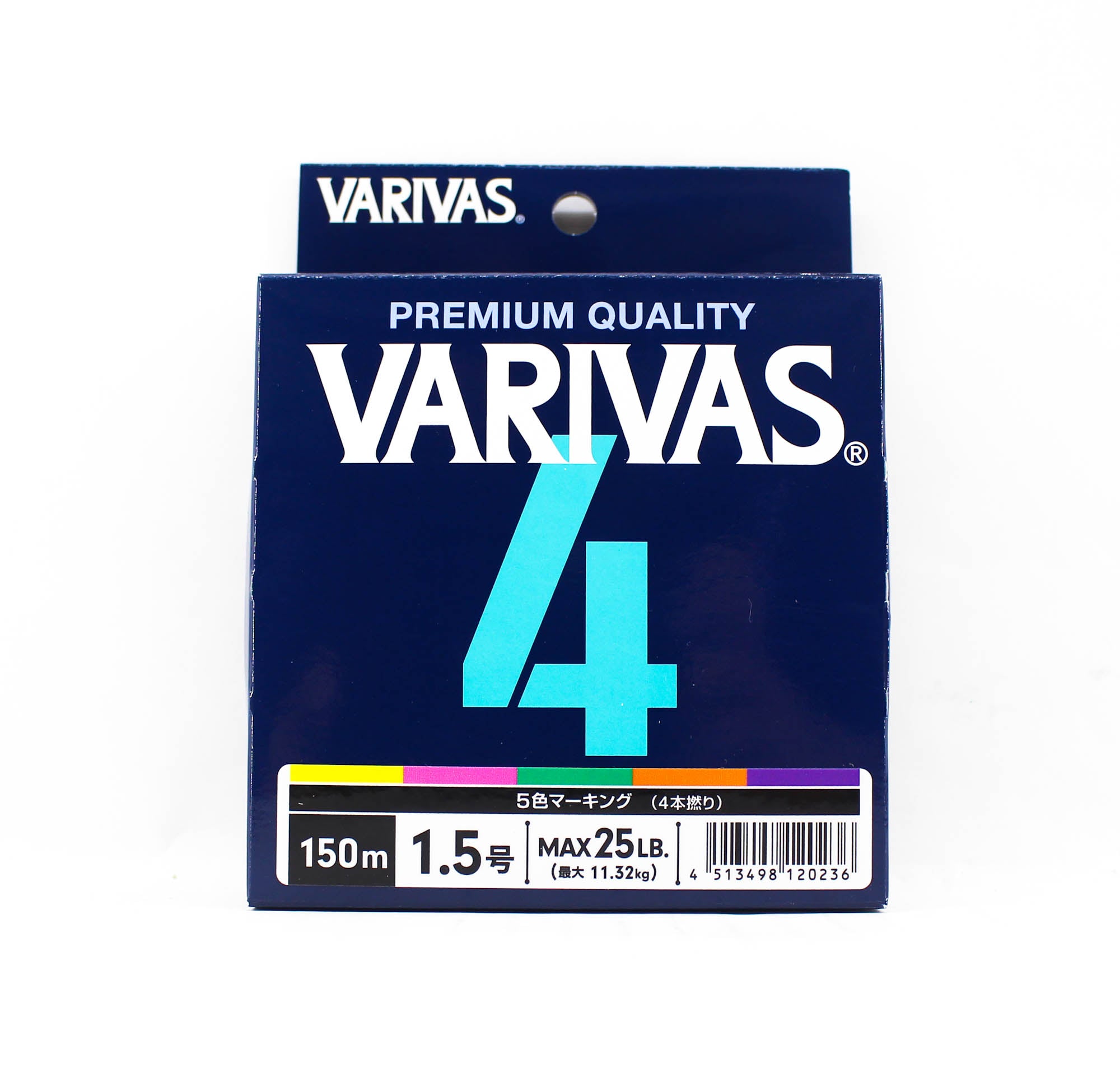 Varivas P.E Line Varivas 4 X4 Multi Color 150m P.E 1.5 Max 25lb (0236)