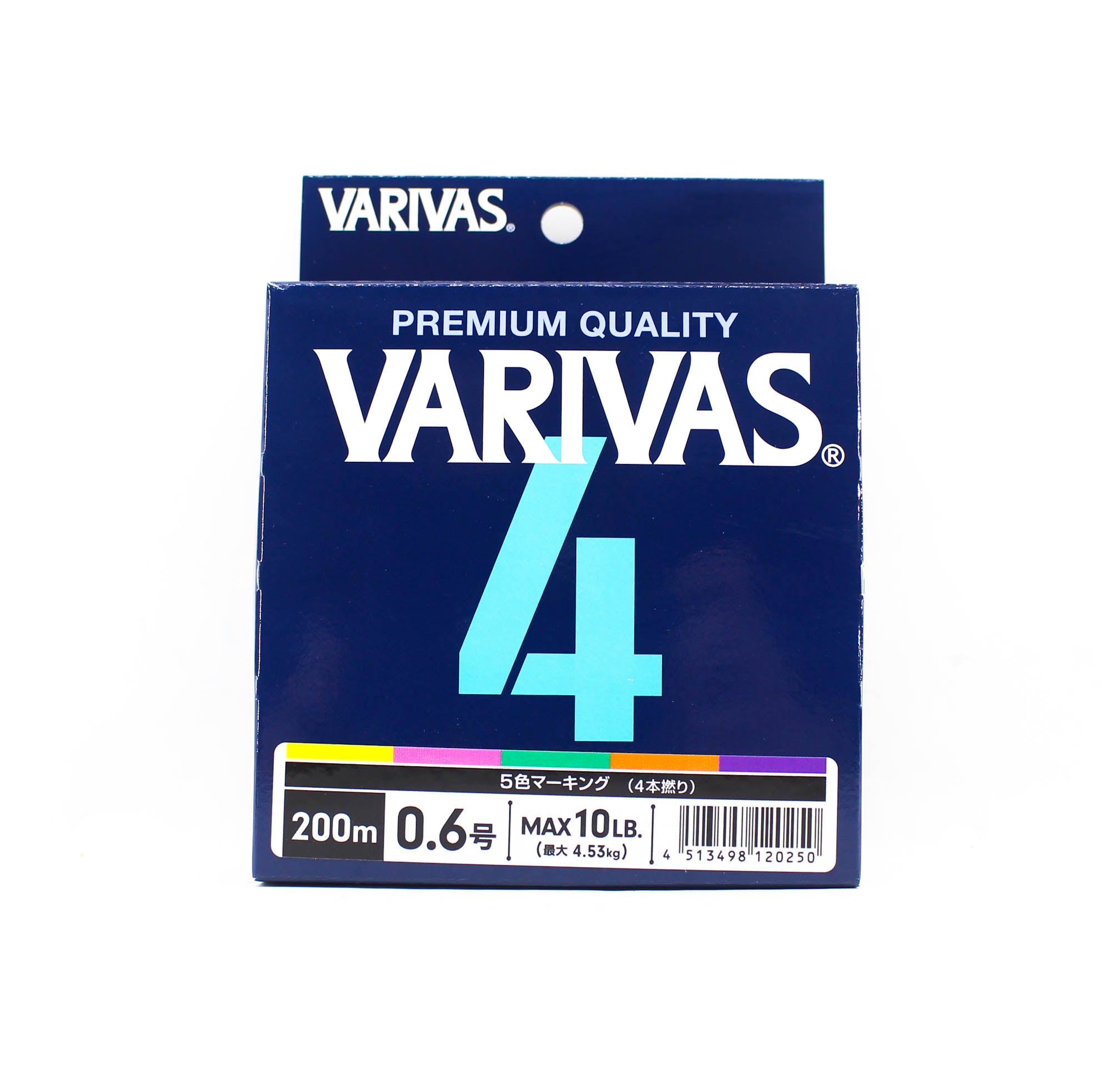 Varivas P.E Line Varivas 4 X4 Multi Color 200m P.E 0.6 Max 10lb (0250)