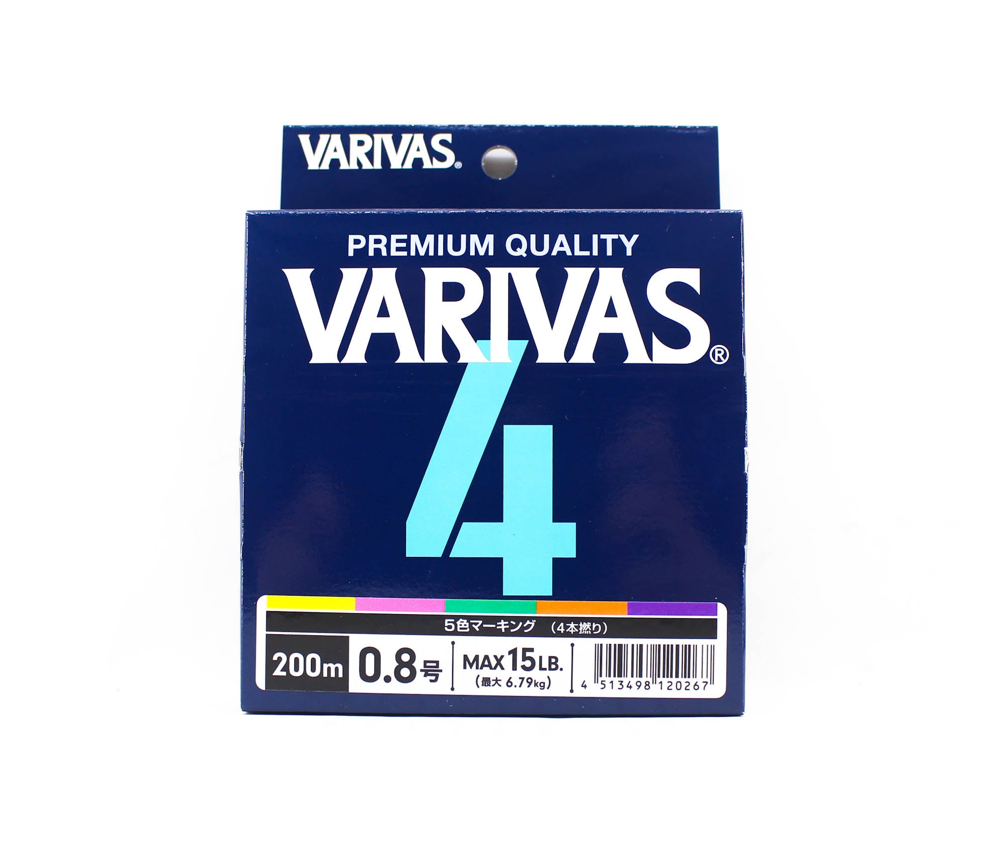 Varivas P.E Line Varivas 4 X4 Multi Color 200m P.E 0.8 Max 15lb (0267)
