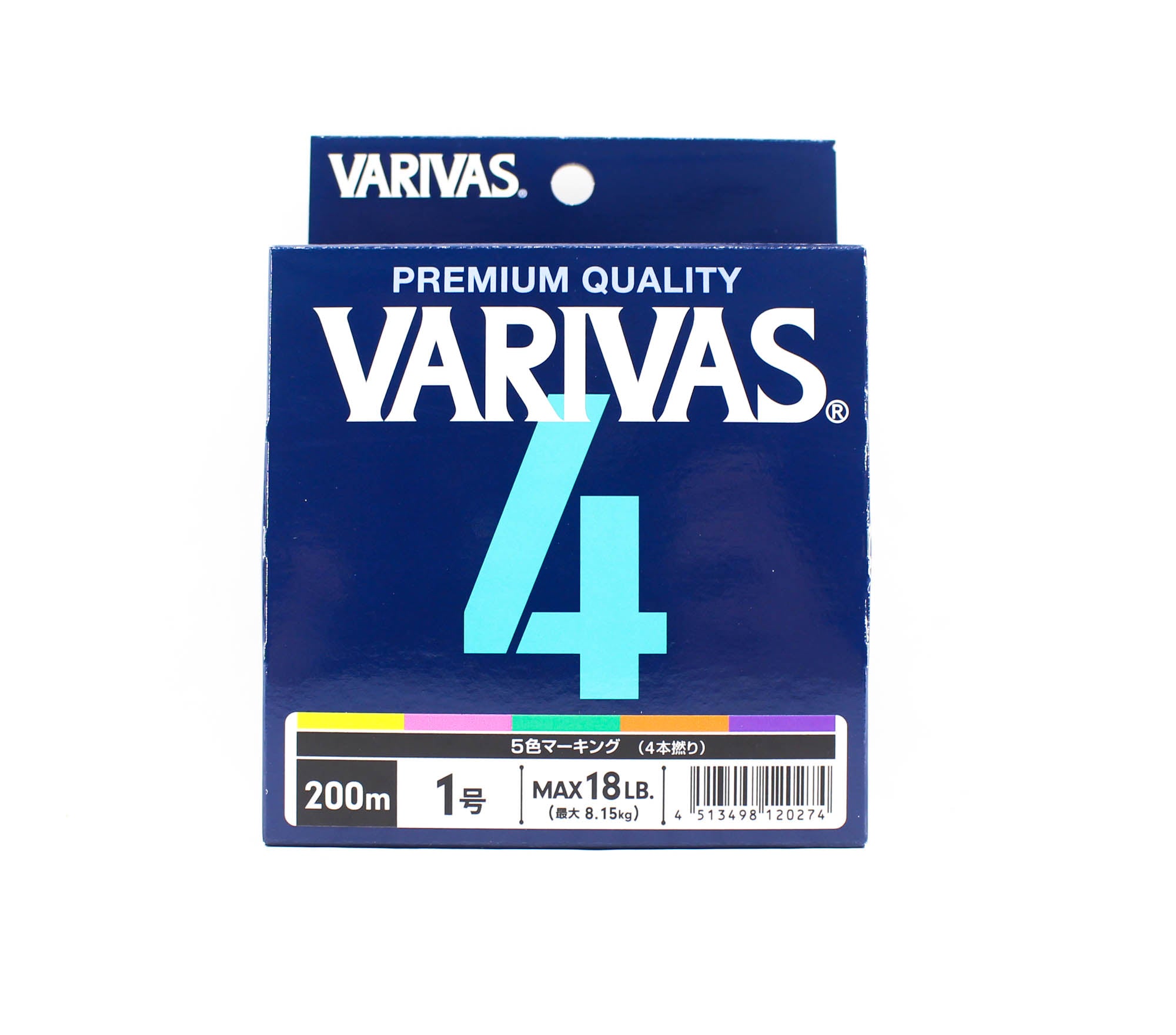 Varivas P.E Line Varivas 4 X4 Multi Color 200m P.E 1 Max 18lb (0274)