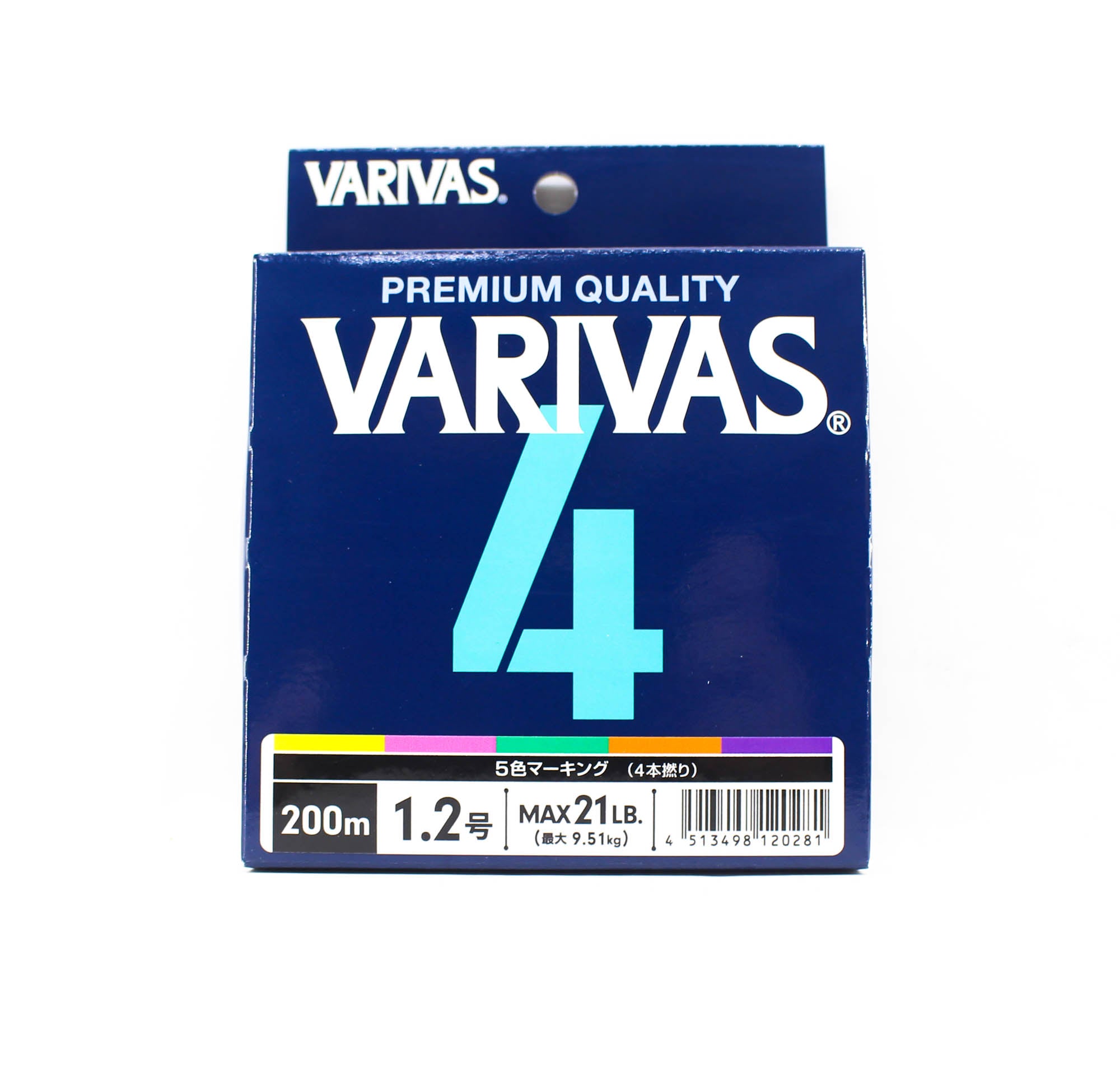 Varivas P.E Line Varivas 4 X4 Multi Color 200m P.E 1.2 Max 21lb (0281)