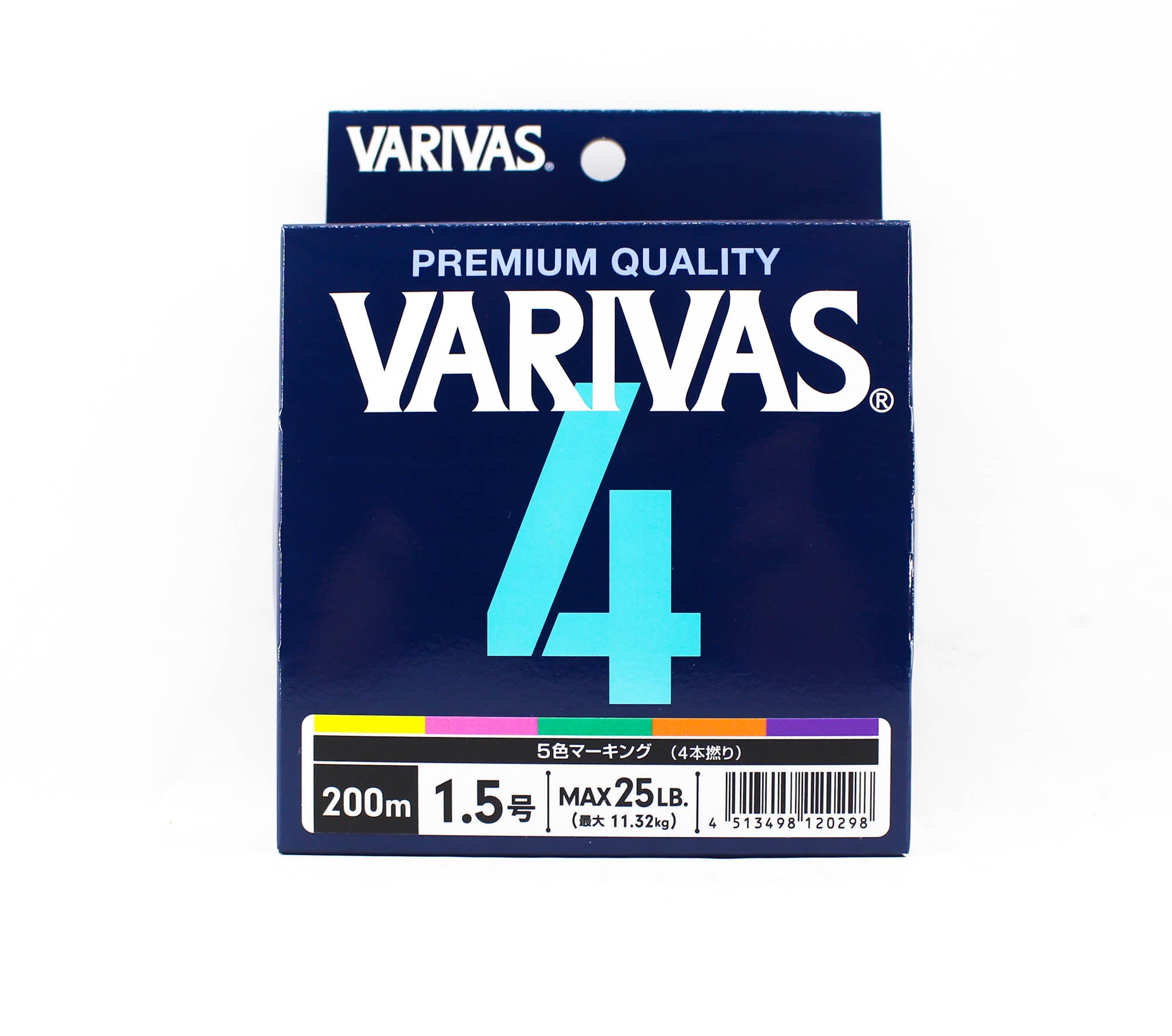 Varivas P.E Line Varivas 4 X4 Multi Color 200m P.E 1.5 Max 25lb (0298)