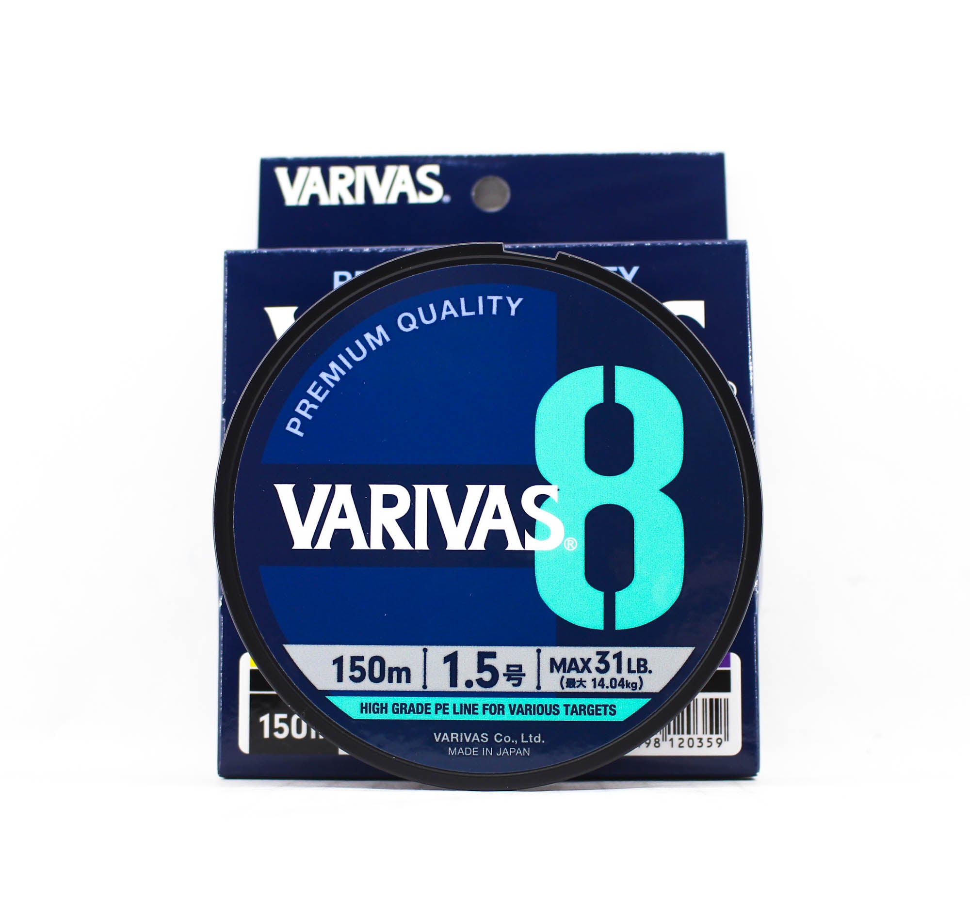 Varivas P.E Line Varivas 8 X8 Multi Color 150m P.E 1.5 Max 31lb (0359)